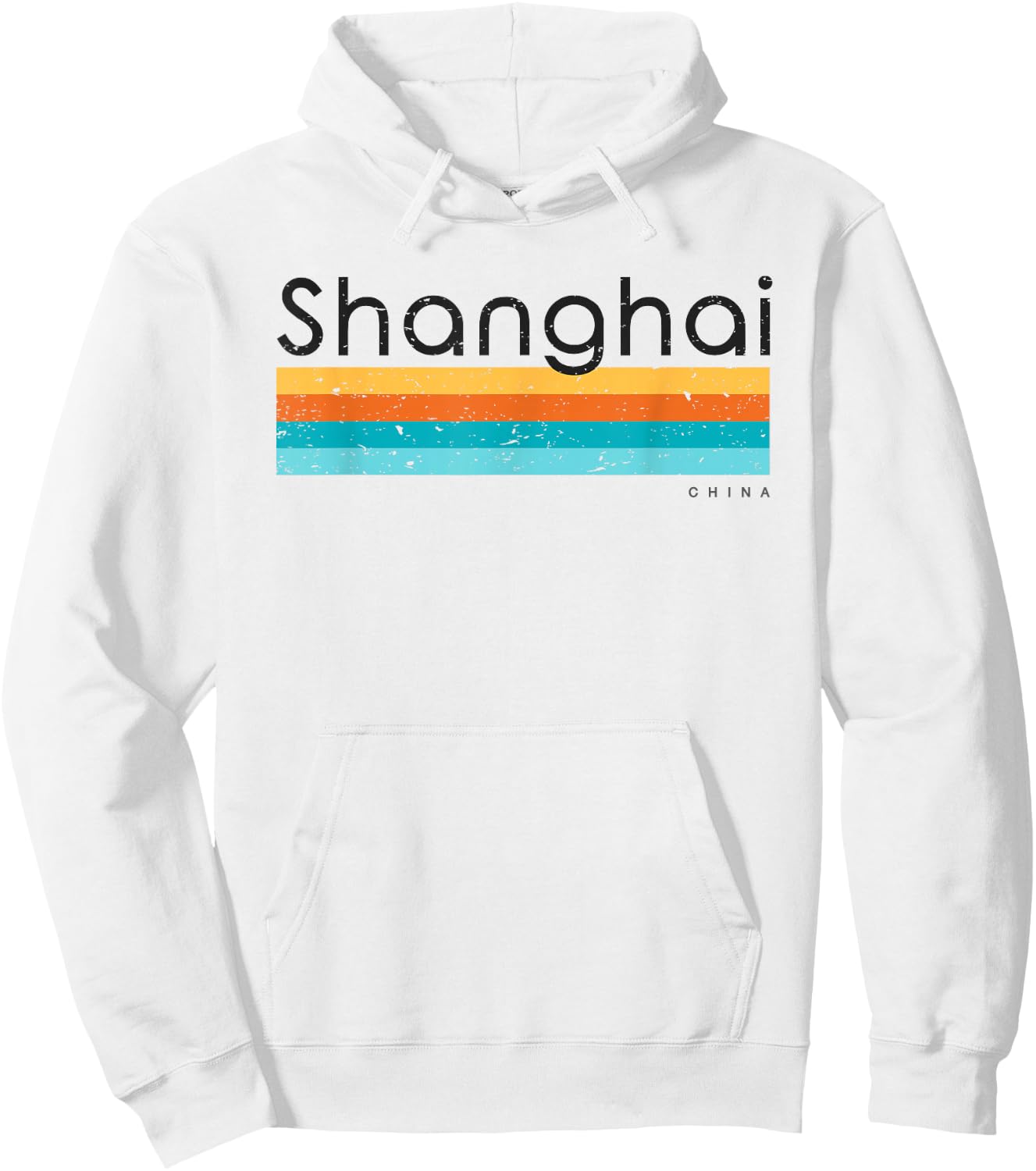Vintage Shanghai China Retro Design Hoodie - Hoodie | White