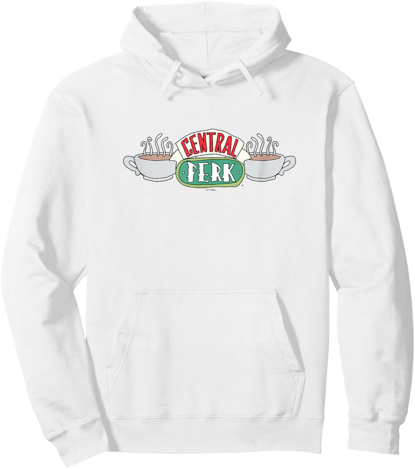 Friends Central Perk Café Vintage Logo Hoodie - Hoodie | White