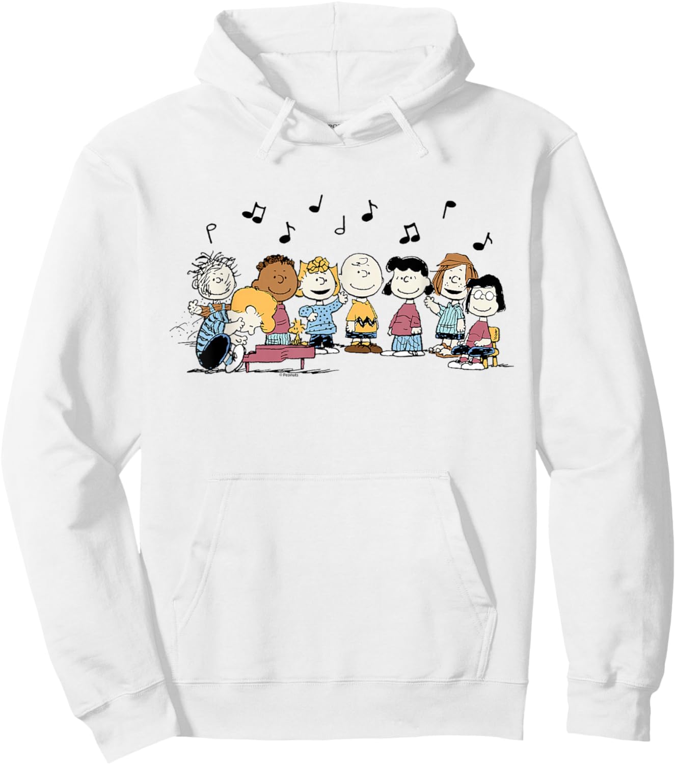 Peanuts - Schroeder Pigpen Franklin Lucy Charlie Sally Music Hoodie - Hoodie | White