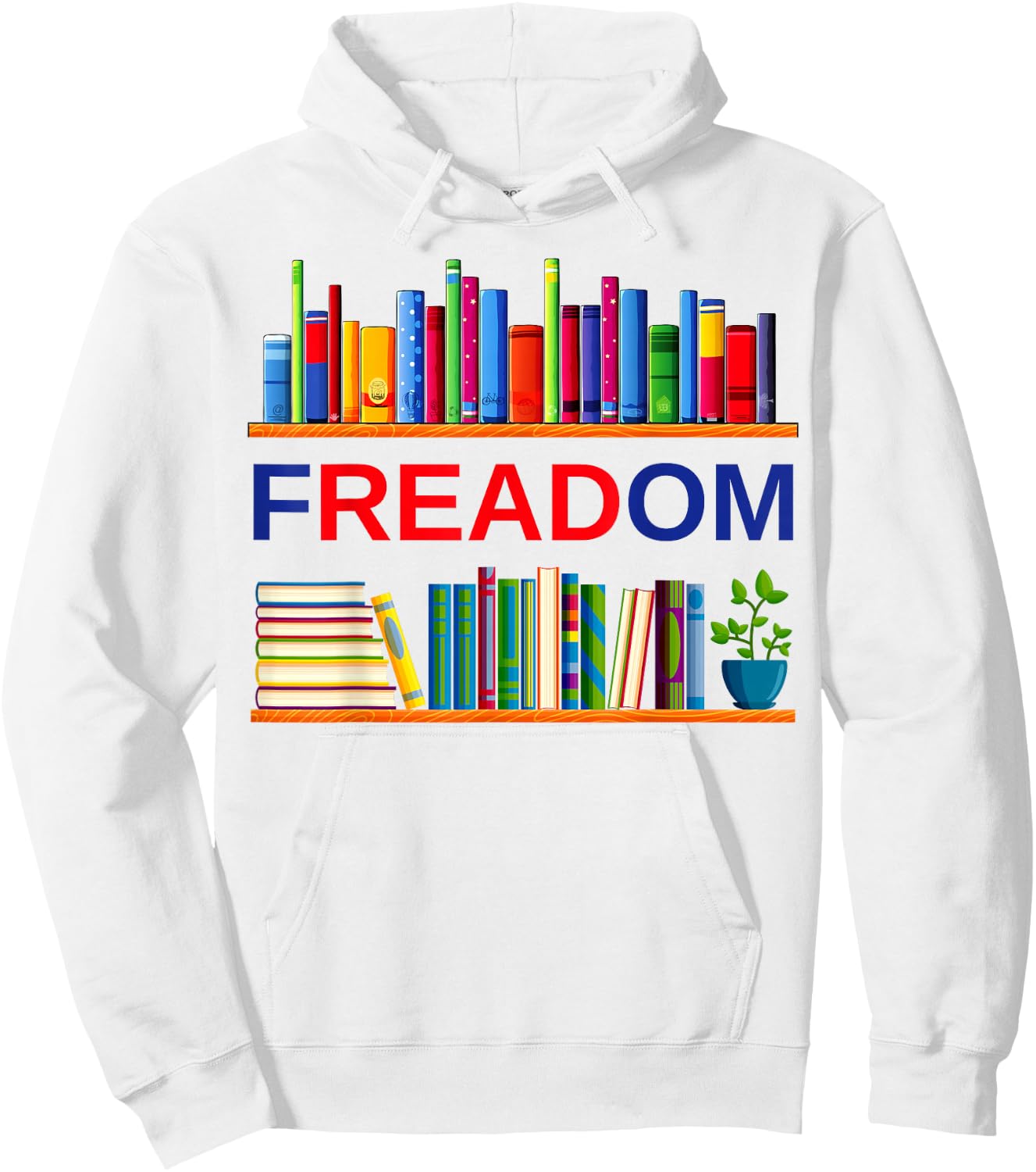 Freadom Anti Ban Books Freedom to Read Book Lover Reading Hoodie - Hoodie | White