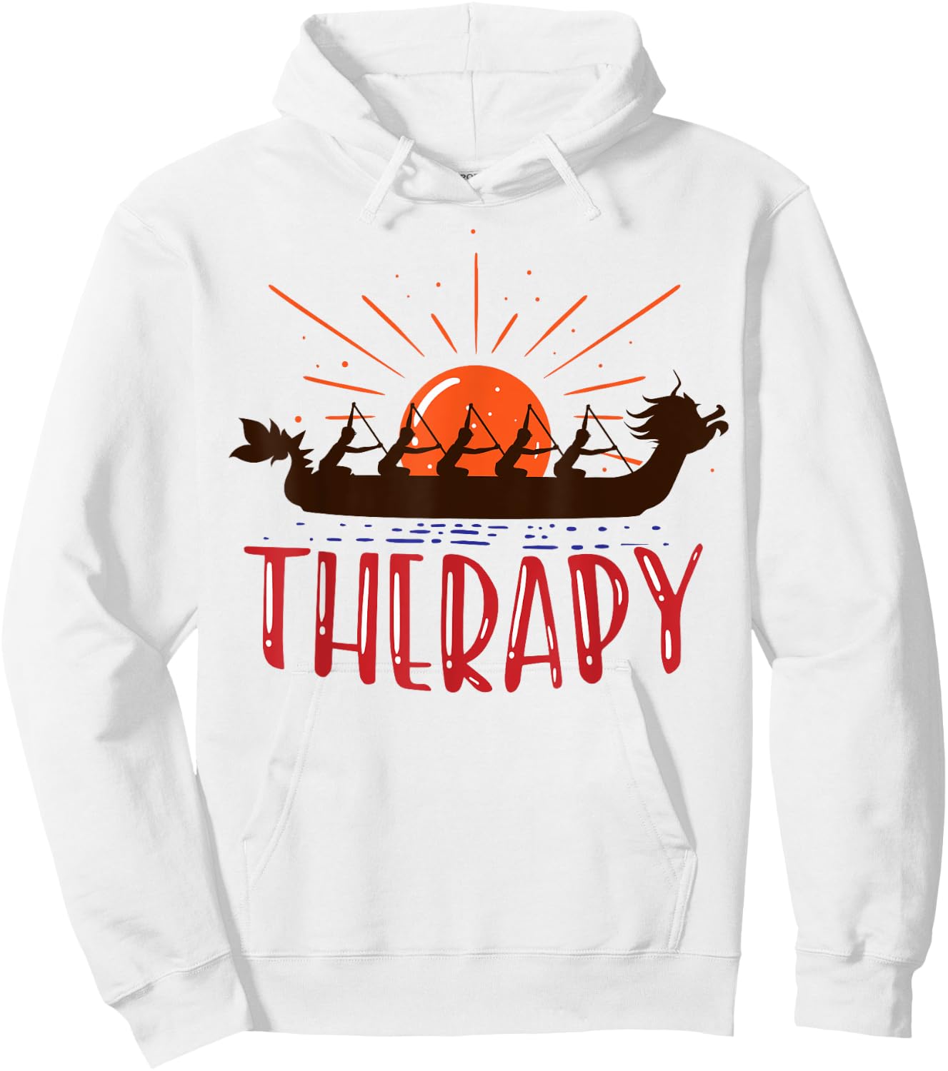 Dragon boat is my therapy Hoodie - Hoodie | White