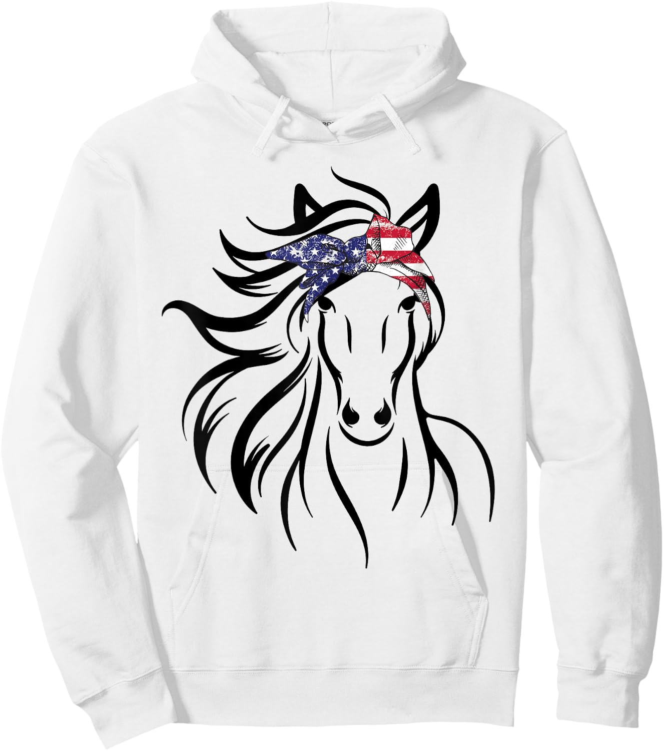 Women Horse Bandana for Horseback Riding Horse Lover Hoodie - Hoodie | White