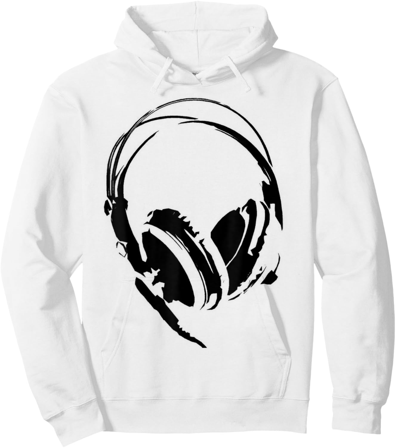 Headphones Shirt Anime DJ Black Man Woman Child White Hoodie - Hoodie | White