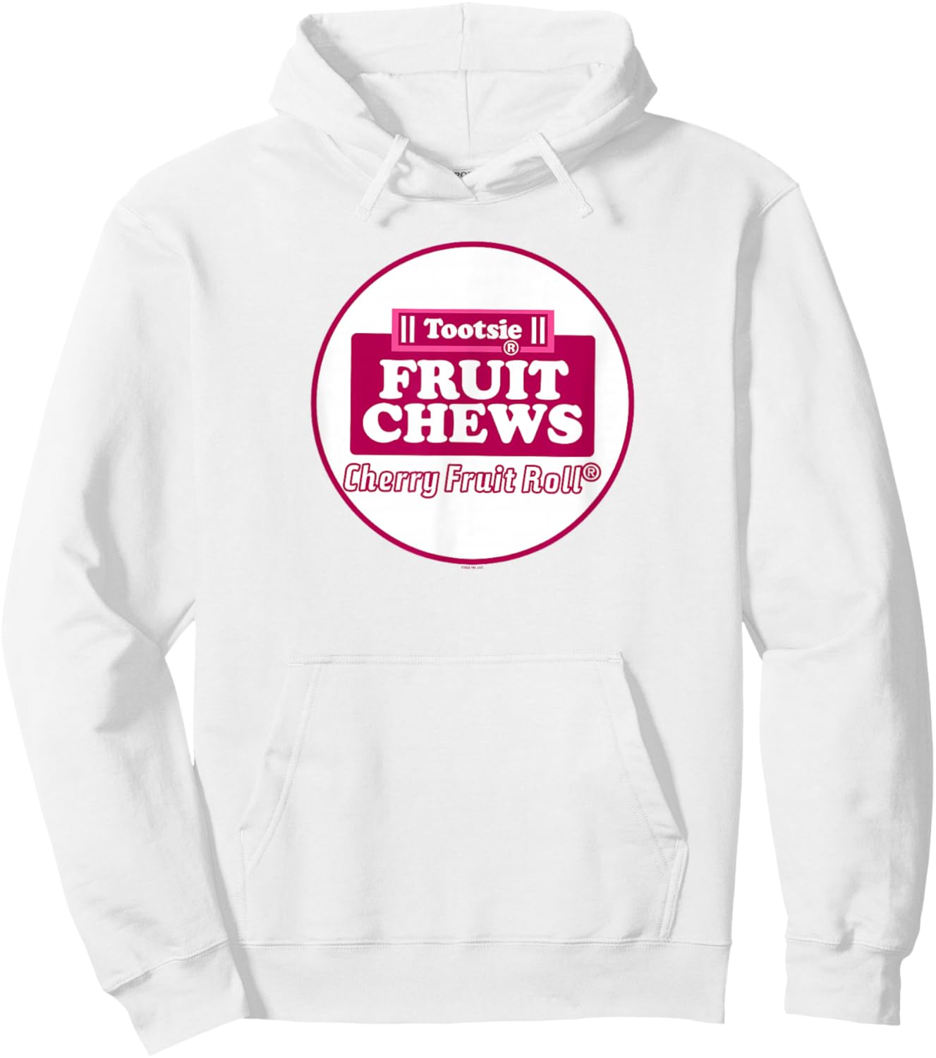 Tootsie Fruit Chews Cherry Fruit Roll Logo Hoodie - Hoodie | White