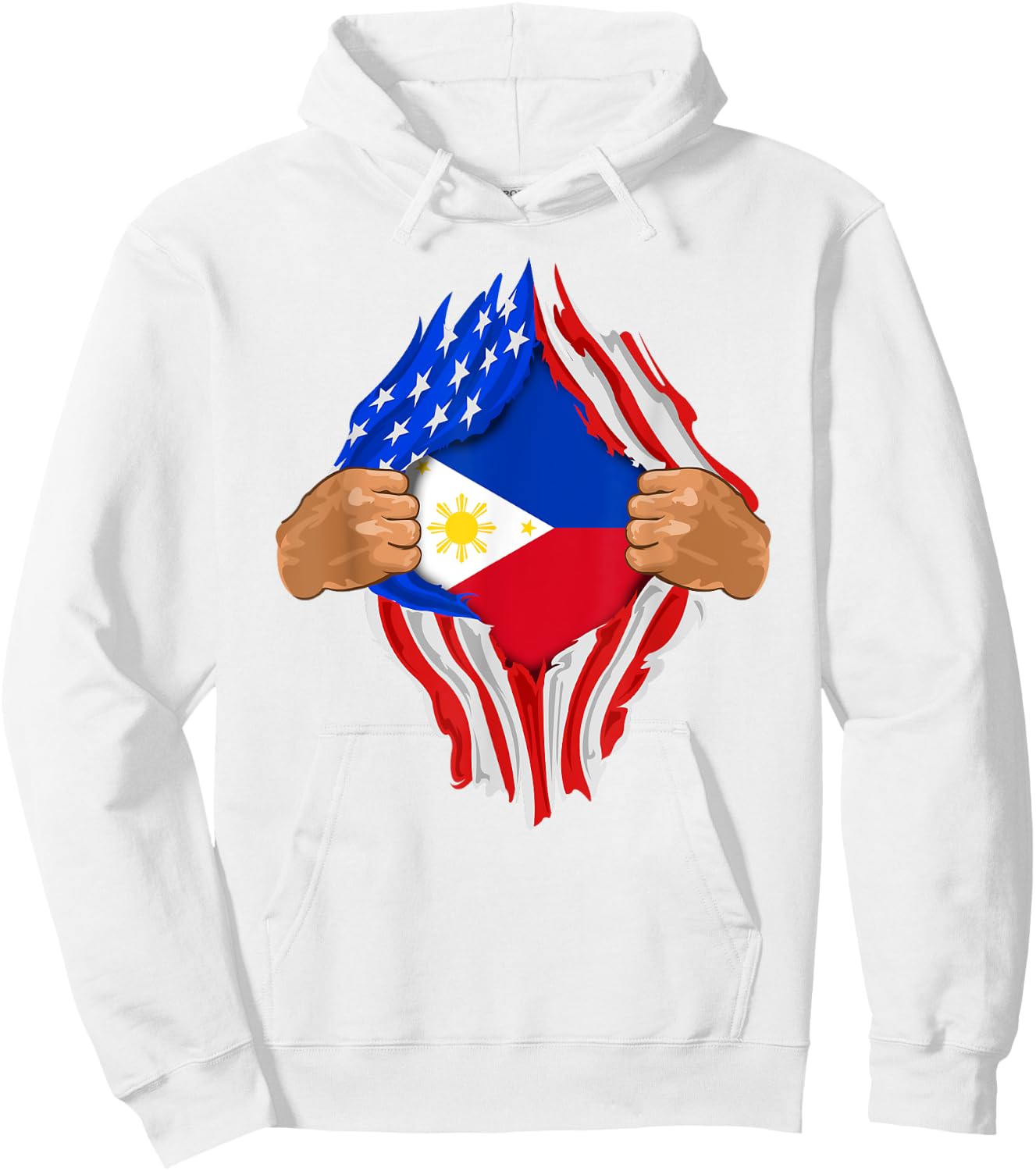 Filipino Blood Inside Me | The Philippines Flag Gift Hoodie - Hoodie | White