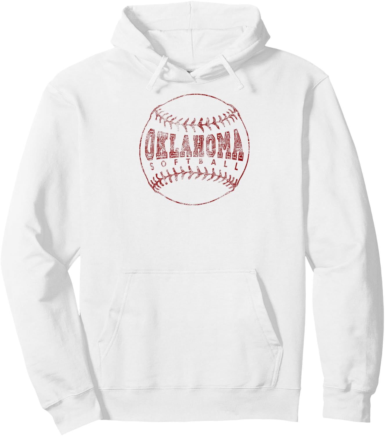 Oklahoma Softball Ball Hoodie - Hoodie | White