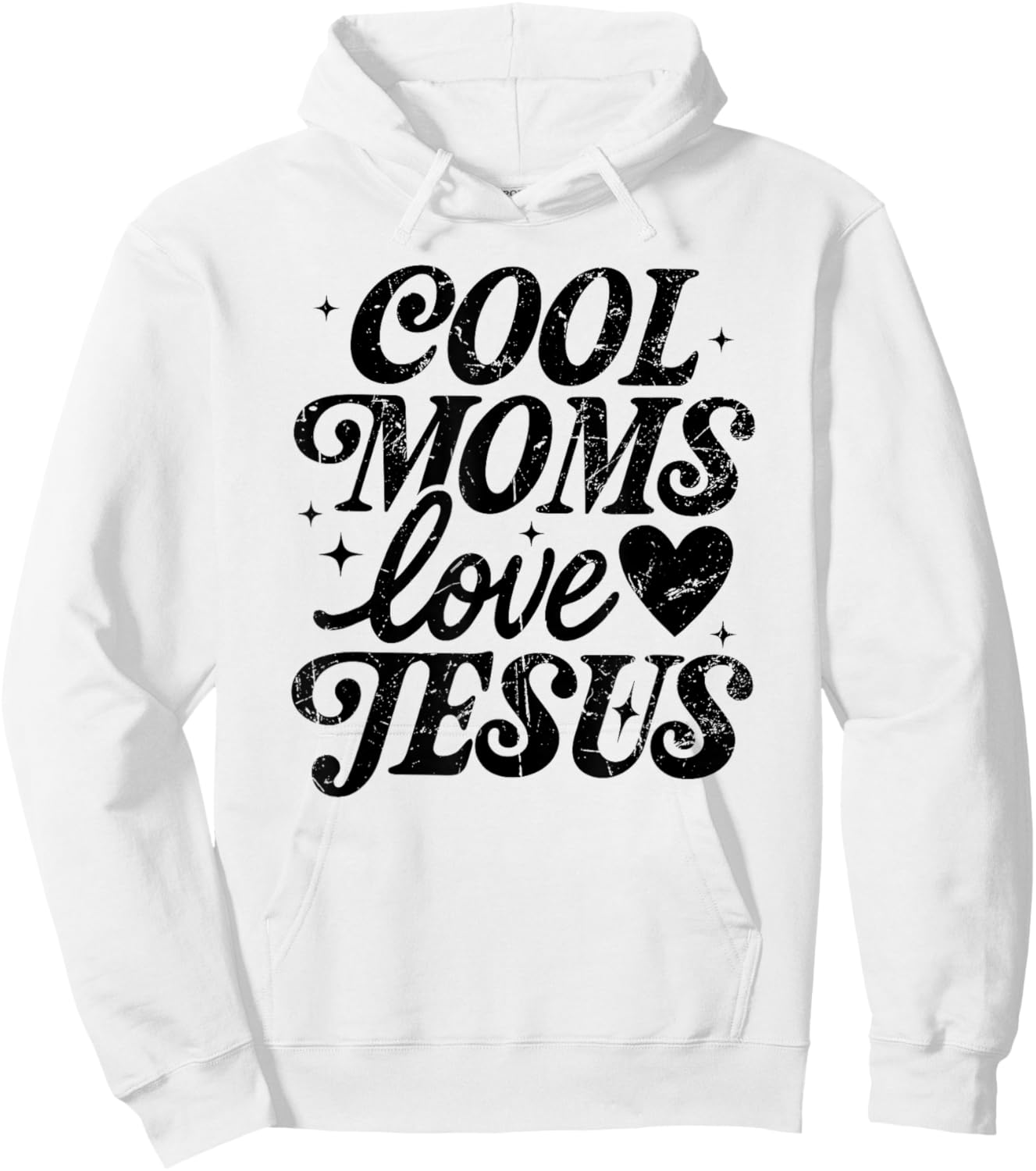 Cool Moms Love Jesus, Religious, Christian Mom Hoodie - Hoodie | White