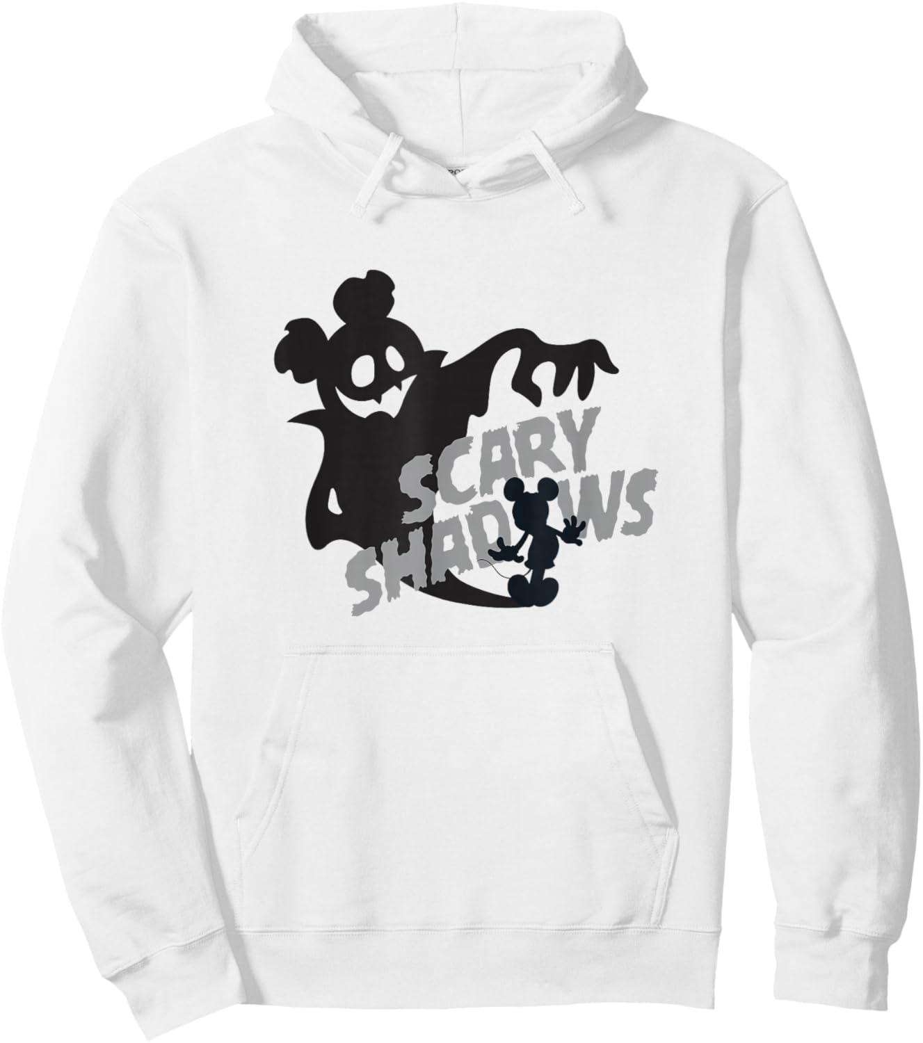 Disney Mickey and Friends Halloween Scary Shadows Silhouette Hoodie - Hoodie | White