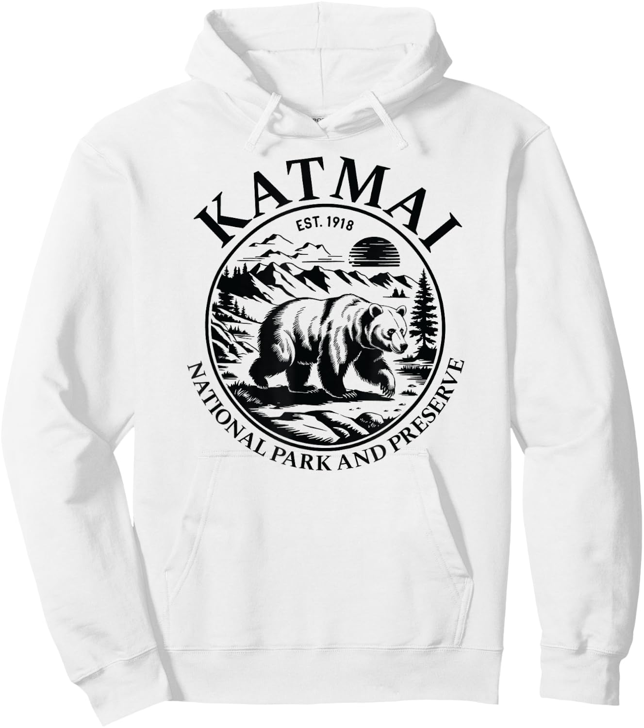 Katmai National Park and Preserve Vintage Hoodie - Hoodie | White