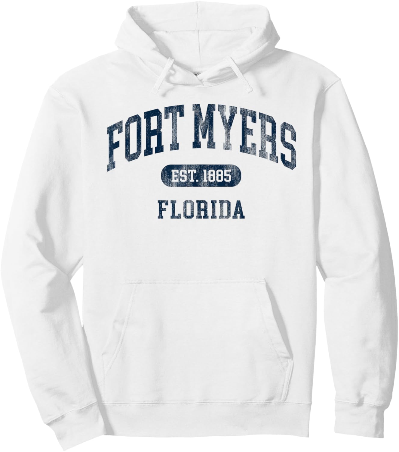 Fort Myers Florida Retro Preppy Throwback Souvenir Hoodie - Hoodie | White