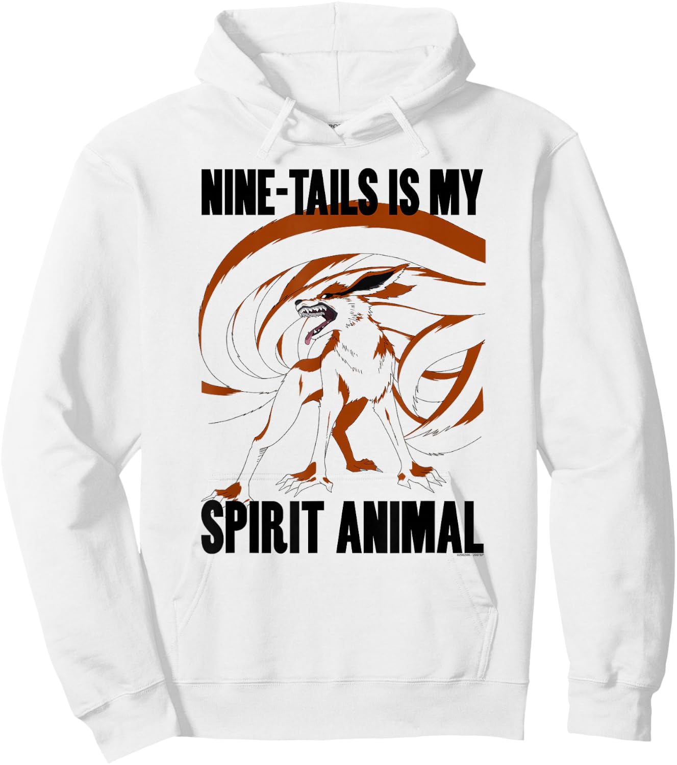 Naruto Shippuden Nine-Tails Is My Spirit Animal Hoodie - Hoodie | White