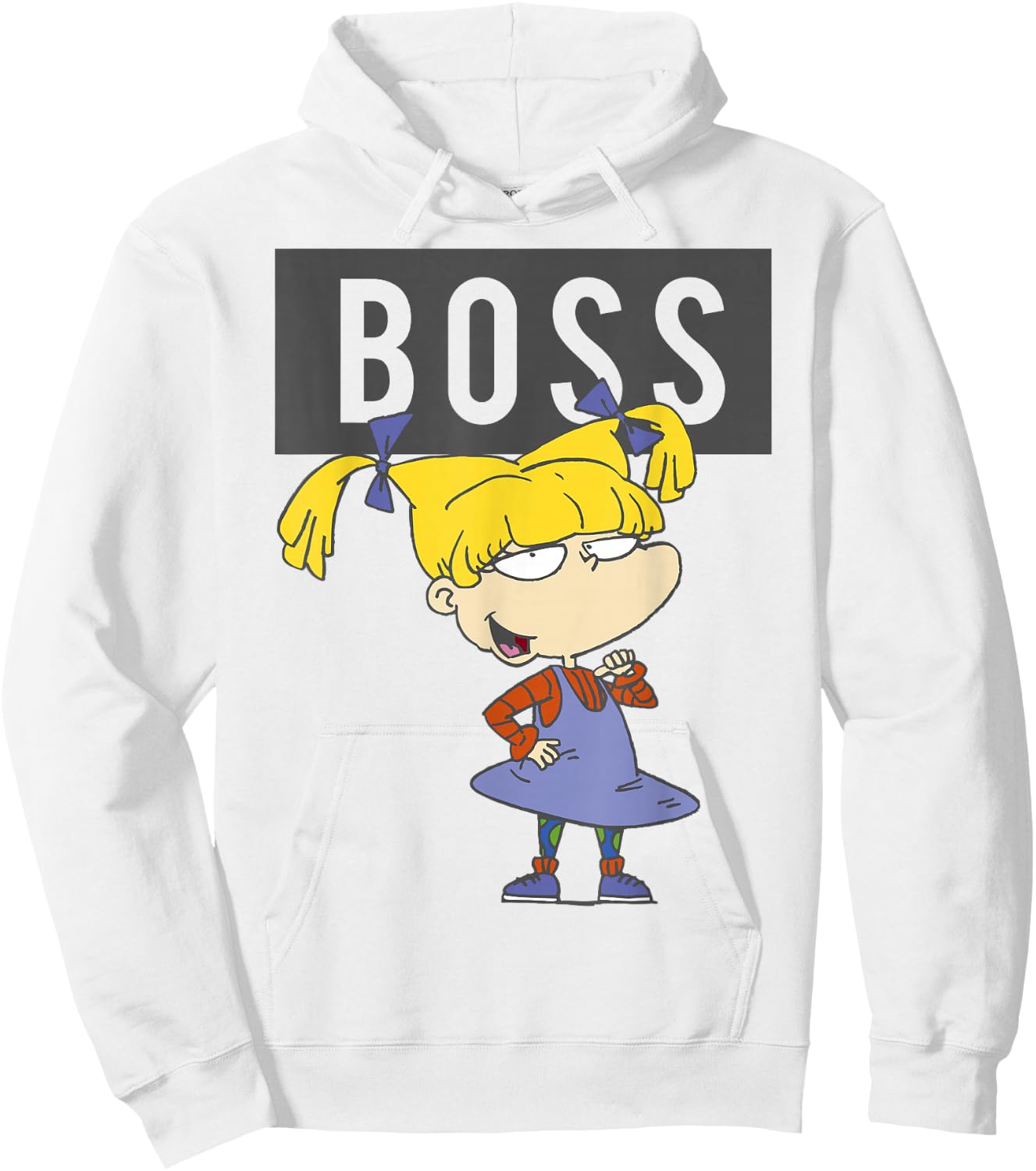 Rugrats Angelica Boss Word Cutout Hoodie - Hoodie | White