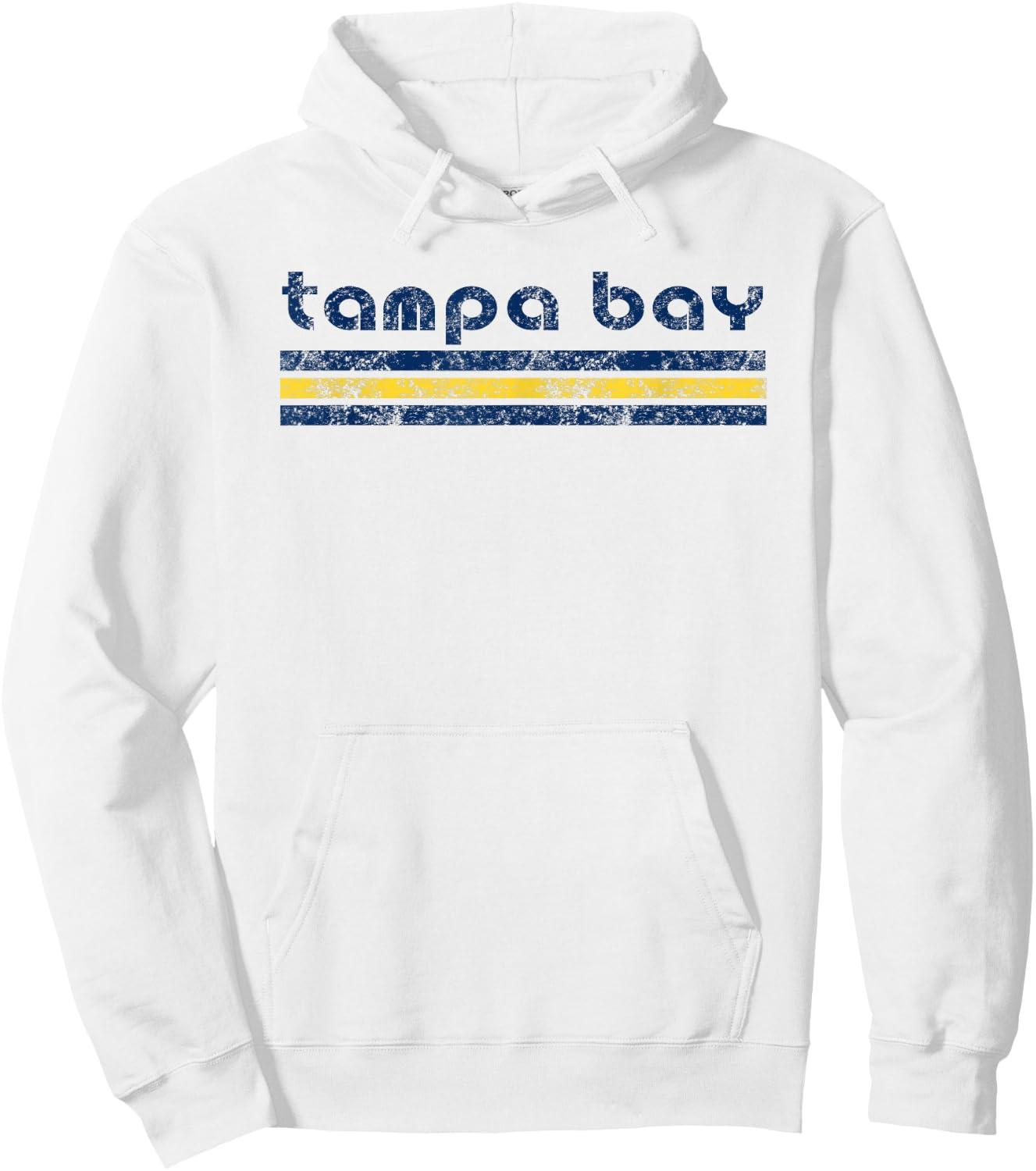 Tampa Bay Florida Retro Vintage Weathered Hoodie - Hoodie | White