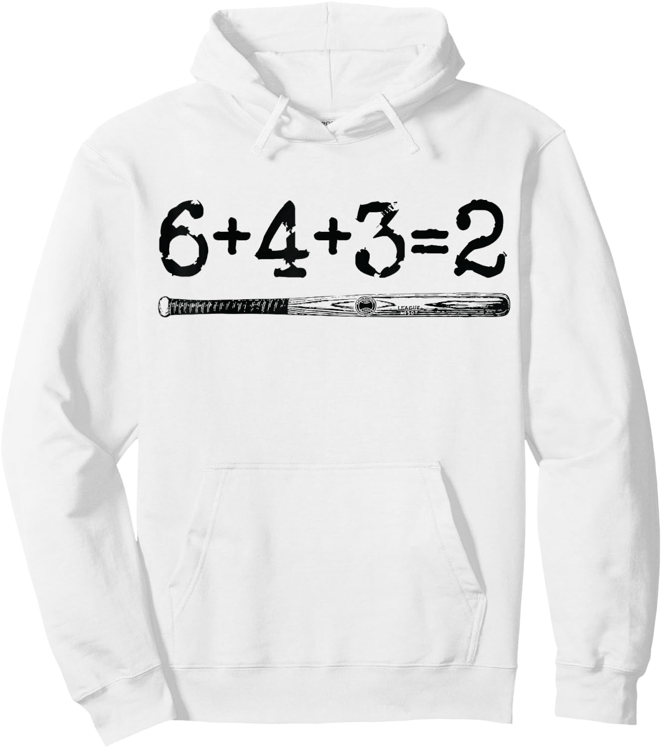Double Play 6 4 3 2 Vintage Baseball Math Softball Player Hoodie - Hoodie | White