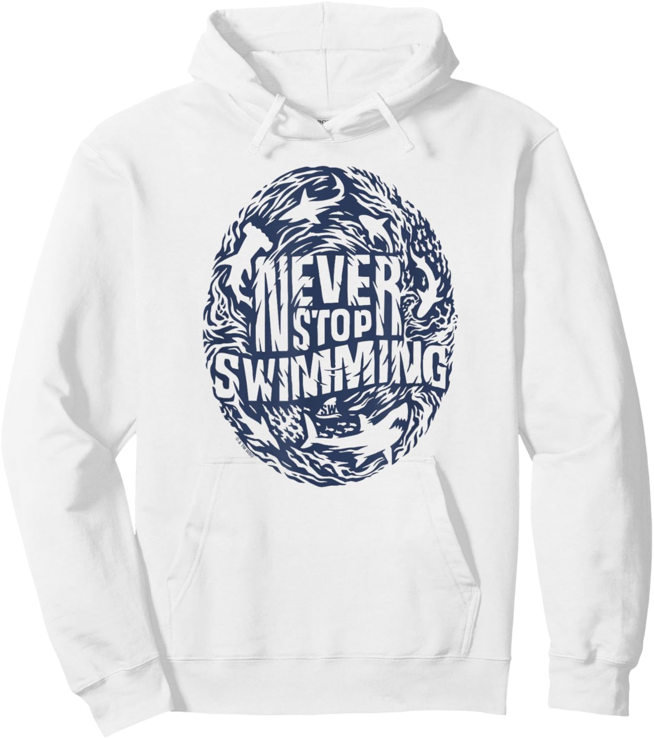 Shark Week Officially Licensed Never Stop Swimming Hoodie - Hoodie | White