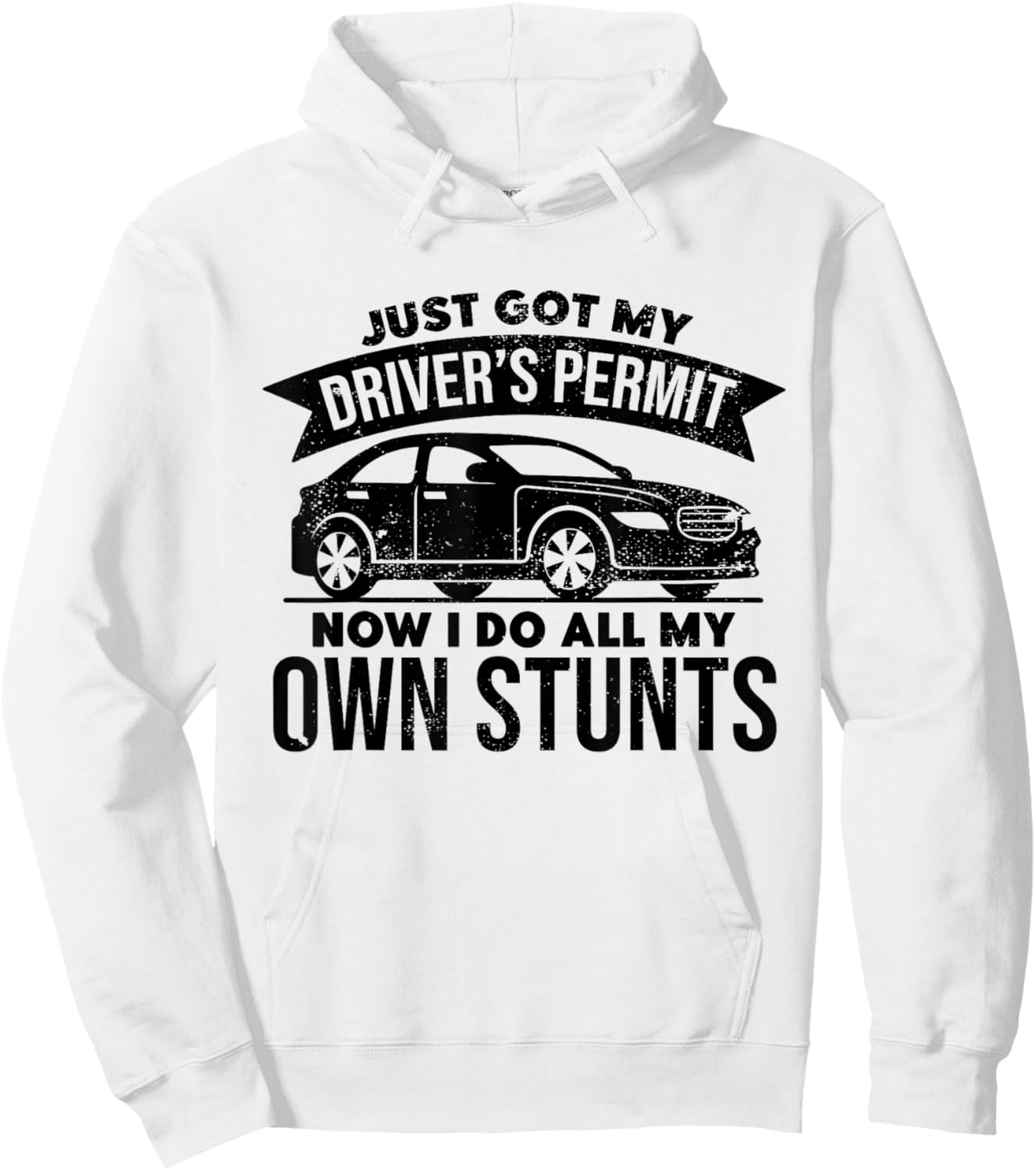 Caution I Just Got My Learners Permit, New Driver Gifts Hoodie - Hoodie | White