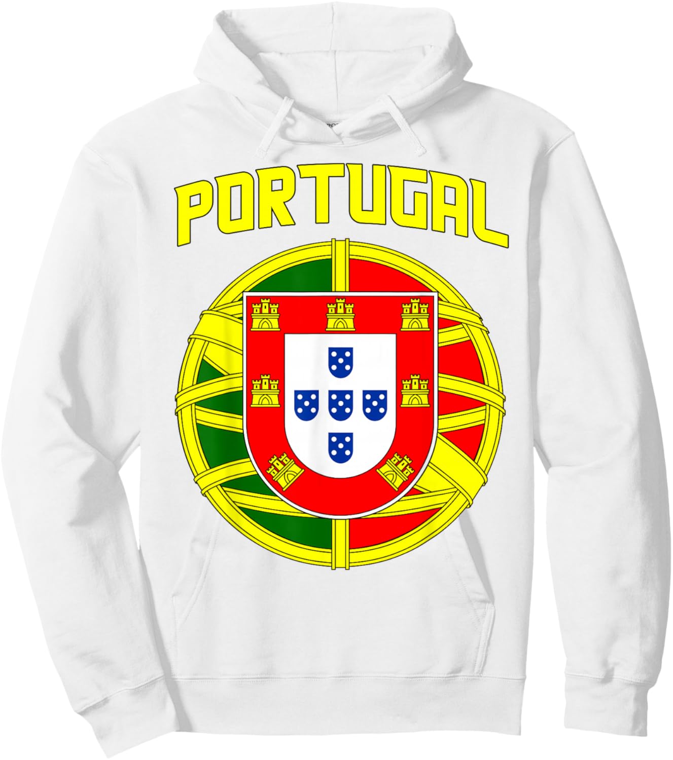 Portugal, Bandeira Portuguesa, Portuguese Patriotic Flag Hoodie - Hoodie | White