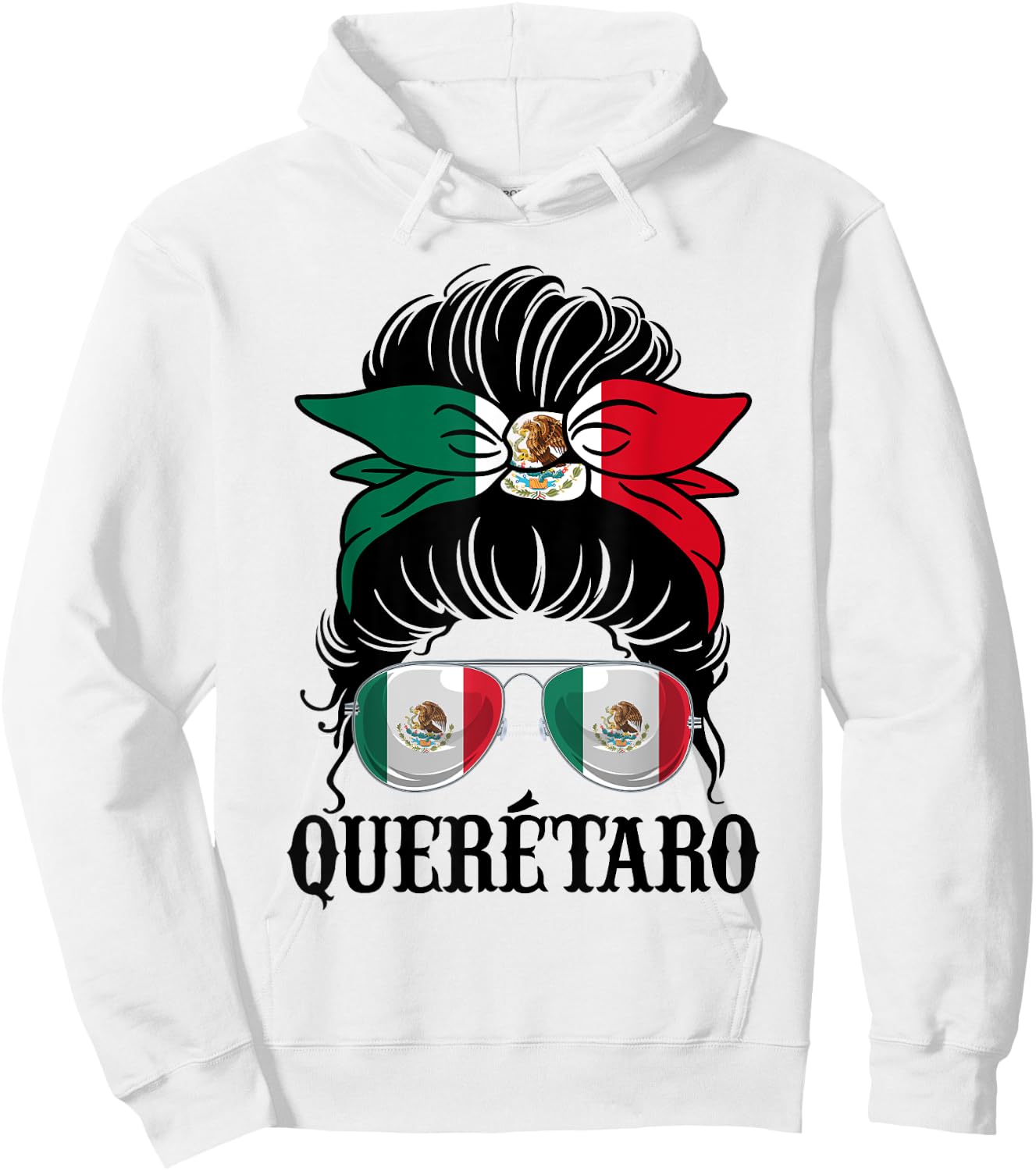 Queretaro Mexico Pride Mexican Flag State Hoodie - Hoodie | White