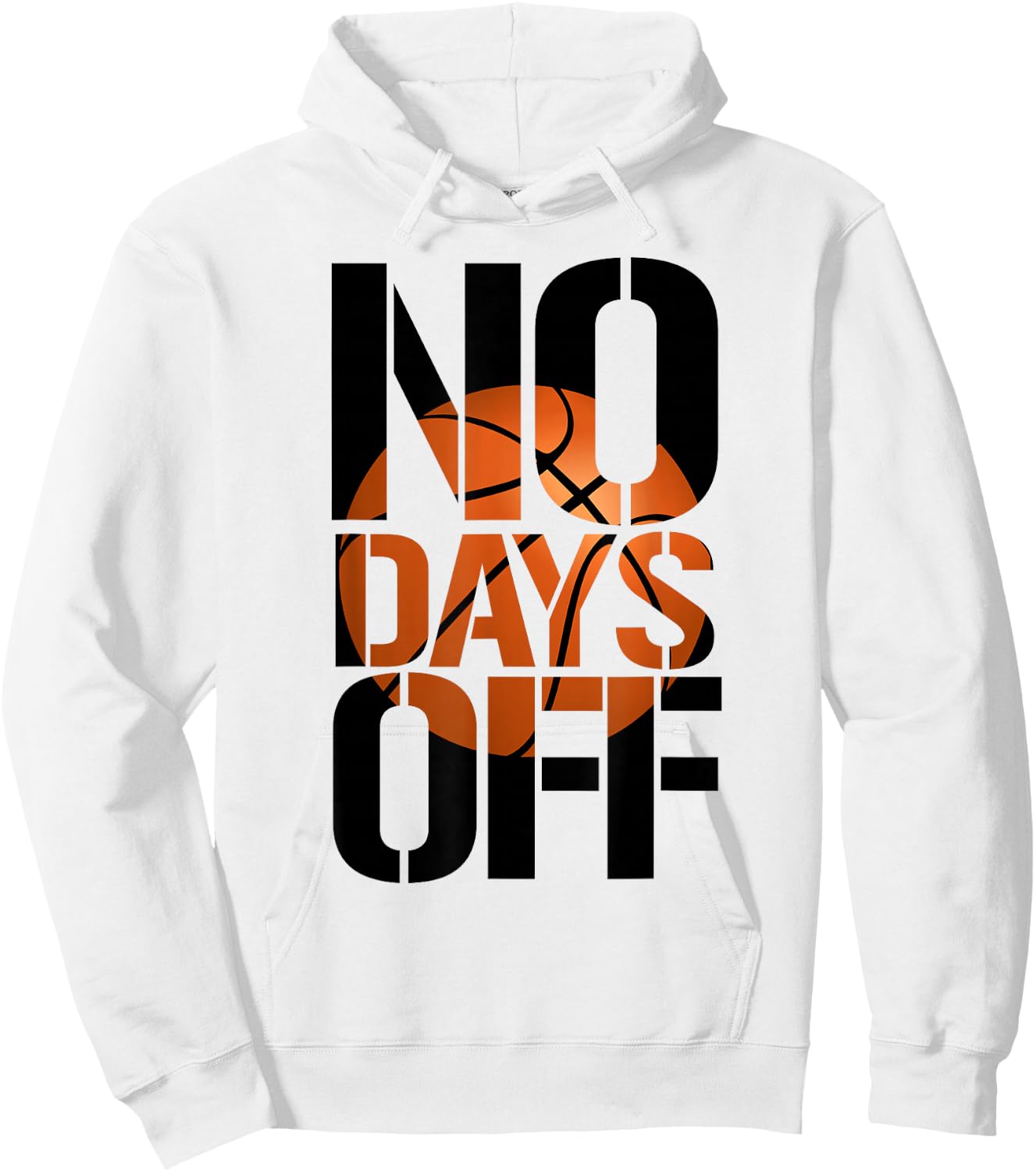 No Days Off basketball logo Hoodie - Hoodie | White