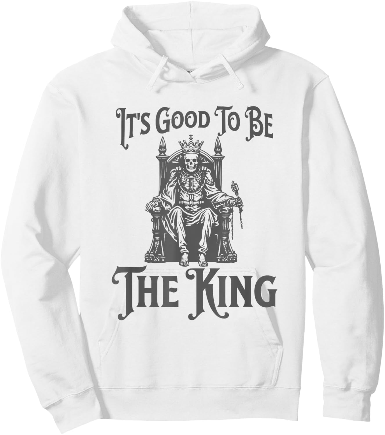 It's Good to Be the King - Fun King Crown Hoodie - Hoodie | White