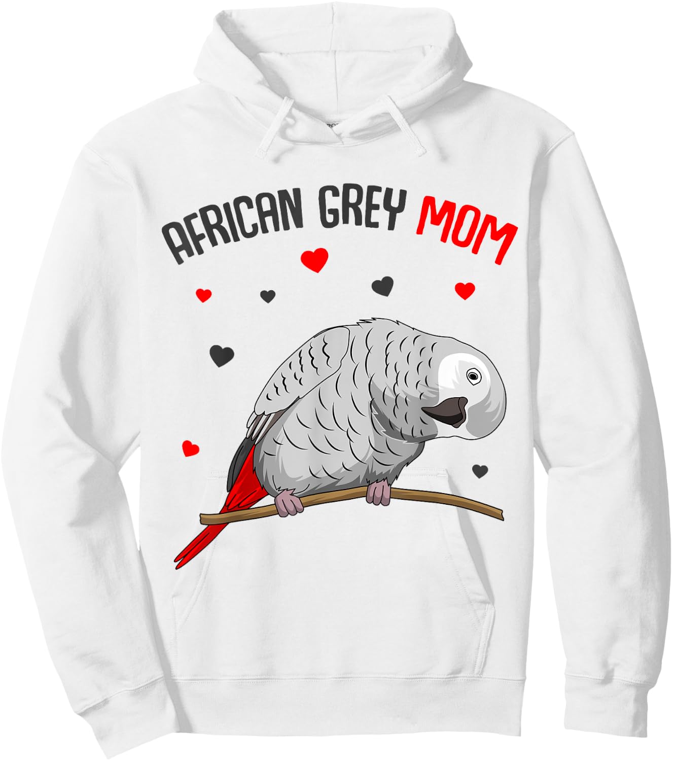 African Grey Parrot Mom Love funny Women Hoodie - Hoodie | White