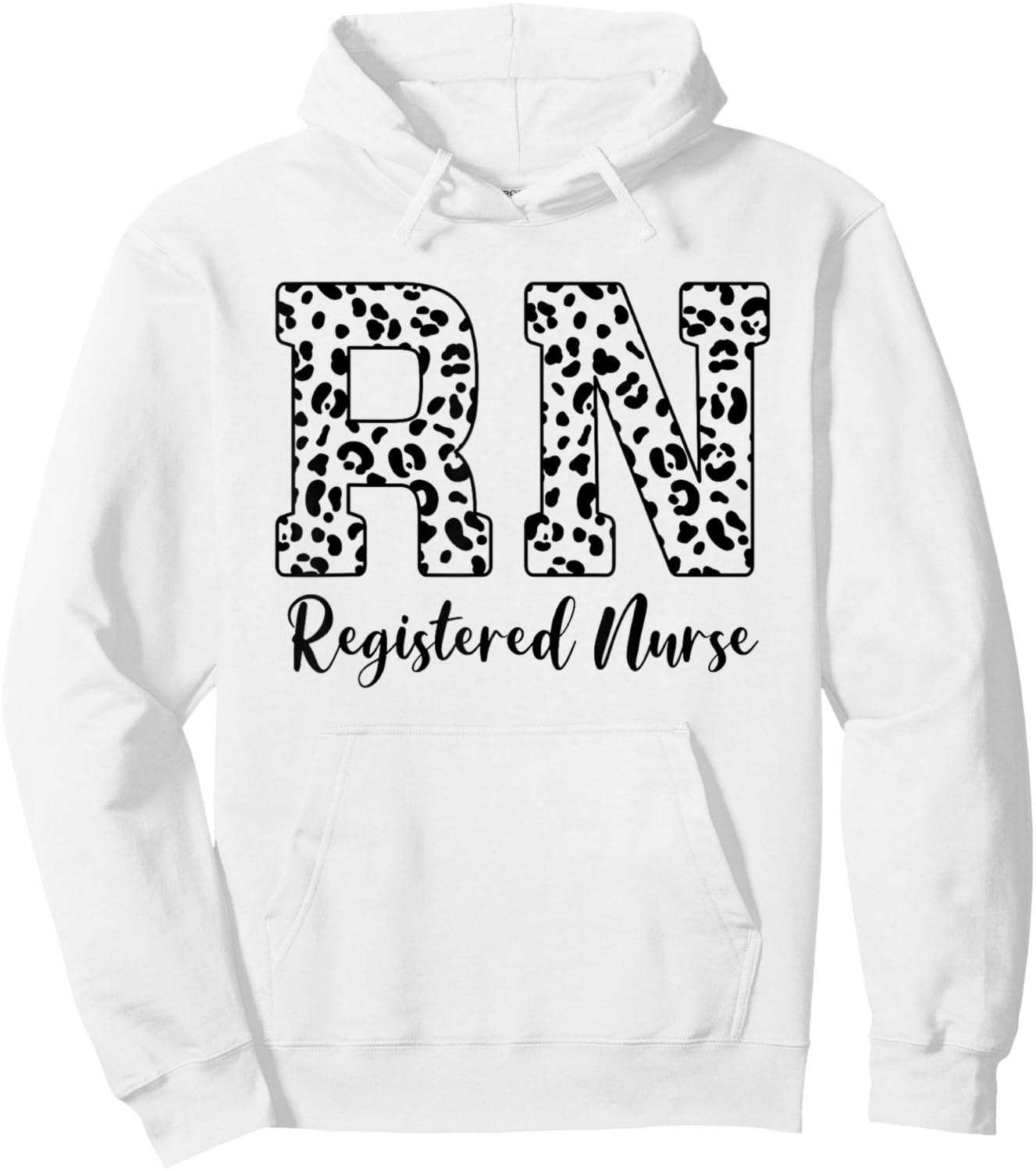 Women Registered Nurse - RN Nursing Leopard Print Nurse Day Hoodie - Hoodie | White