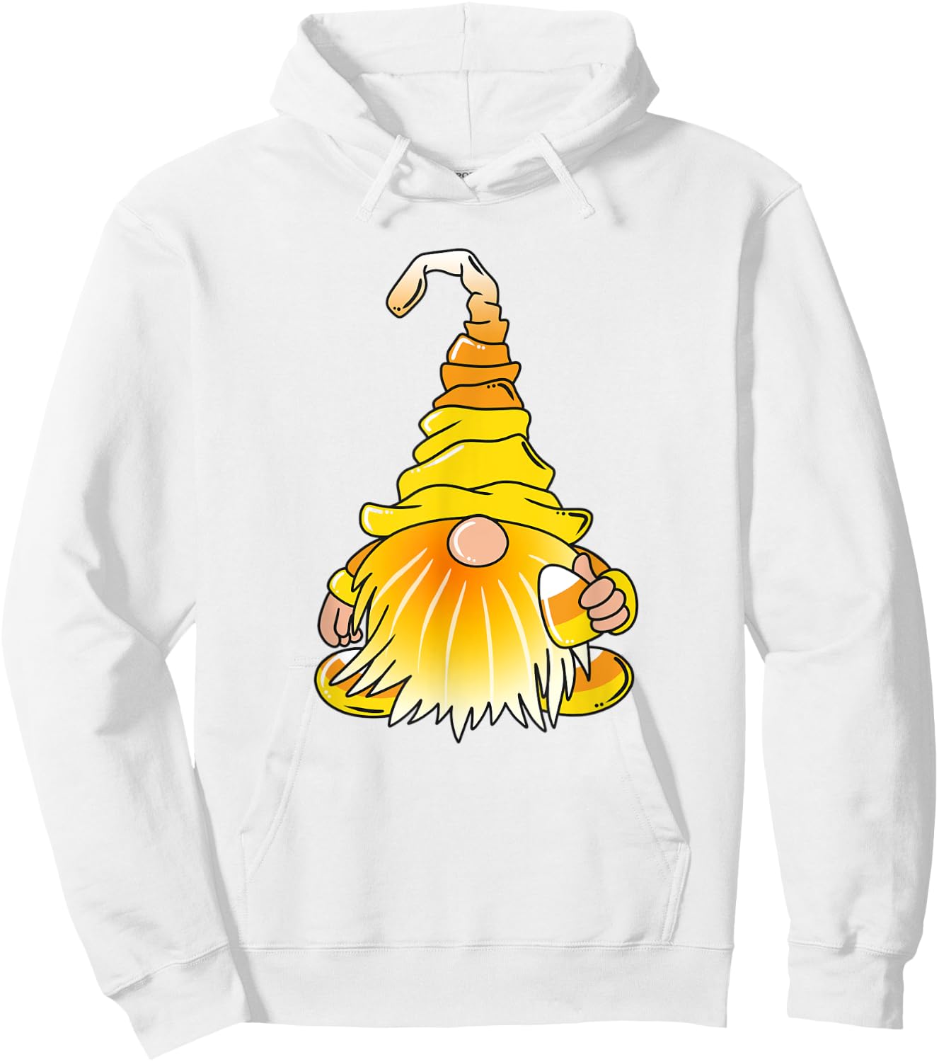 Halloween Cute Gnome Candy Corn Hoodie - Hoodie | White