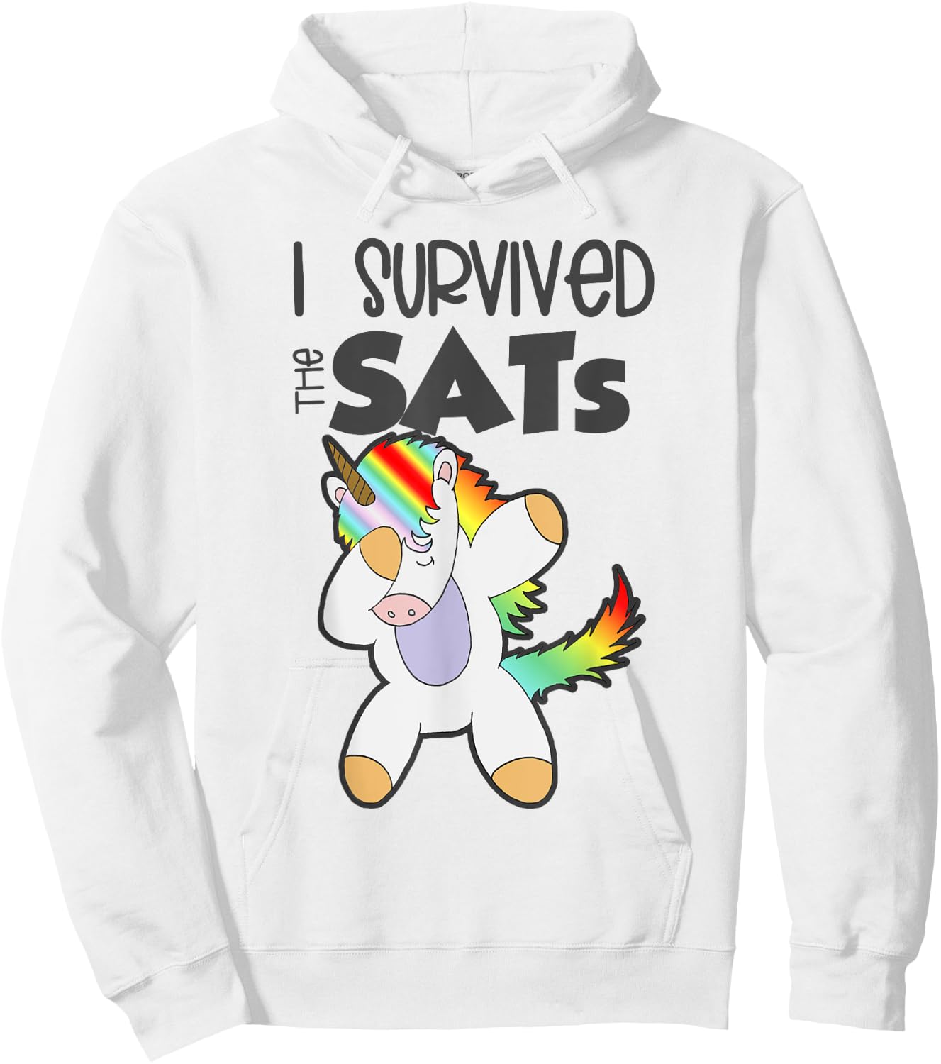 I Survived the SATs Dabbing Unicorn Test Day Exam Education Hoodie - Hoodie | White