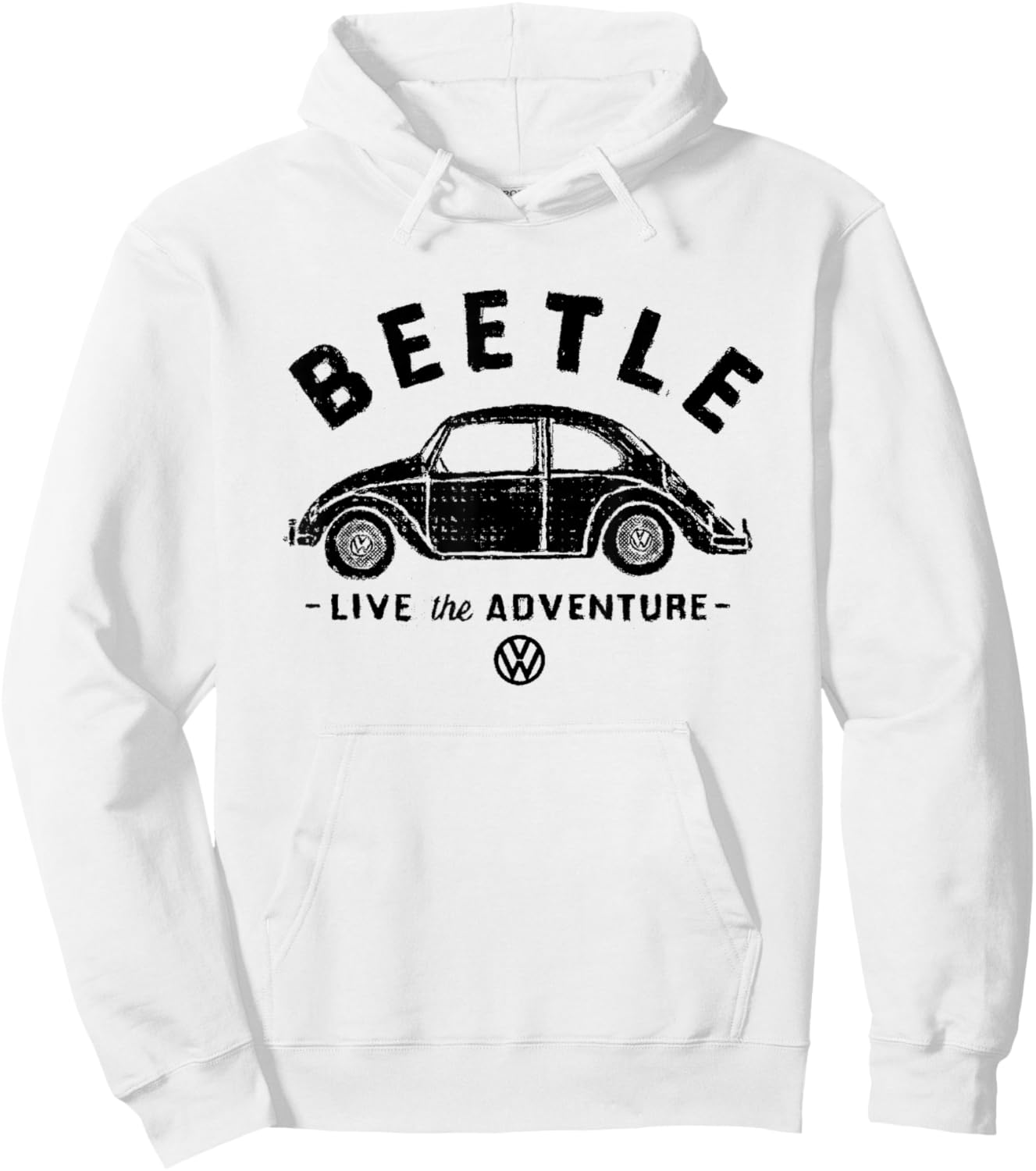 Volkswagen Beetle Black Live The Adventure Hoodie - Hoodie | White
