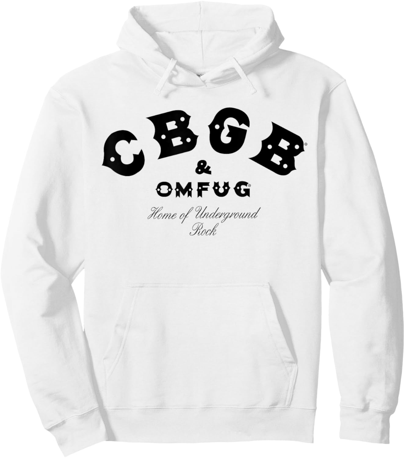 CBGB Classic Logo On White Hoodie - Hoodie | White