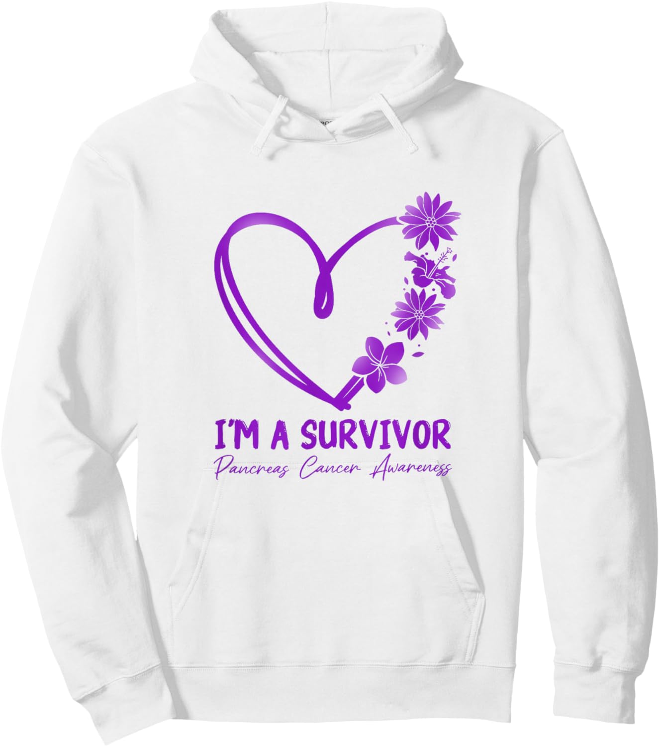 I am a Survivor. Pancreatic Cancer Awareness Hoodie - Hoodie | White