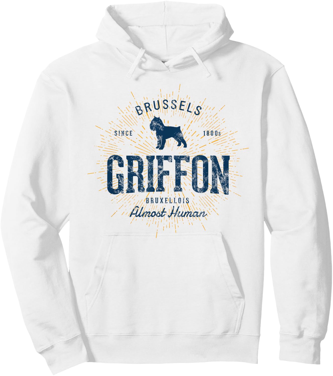Retro Vintage Brussels Griffon Hoodie - Hoodie | White