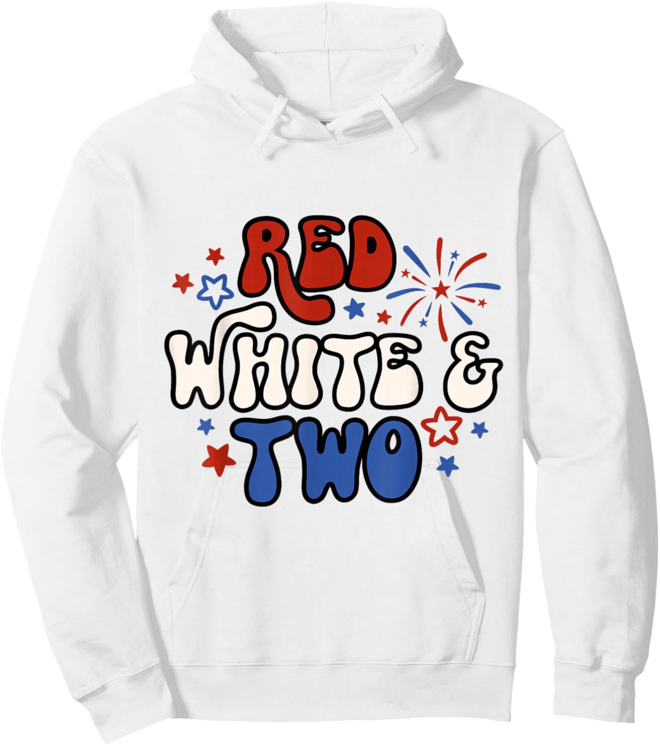 Kids Red White & Two 2nd Birthday 4th Of July Hoodie - Hoodie | White