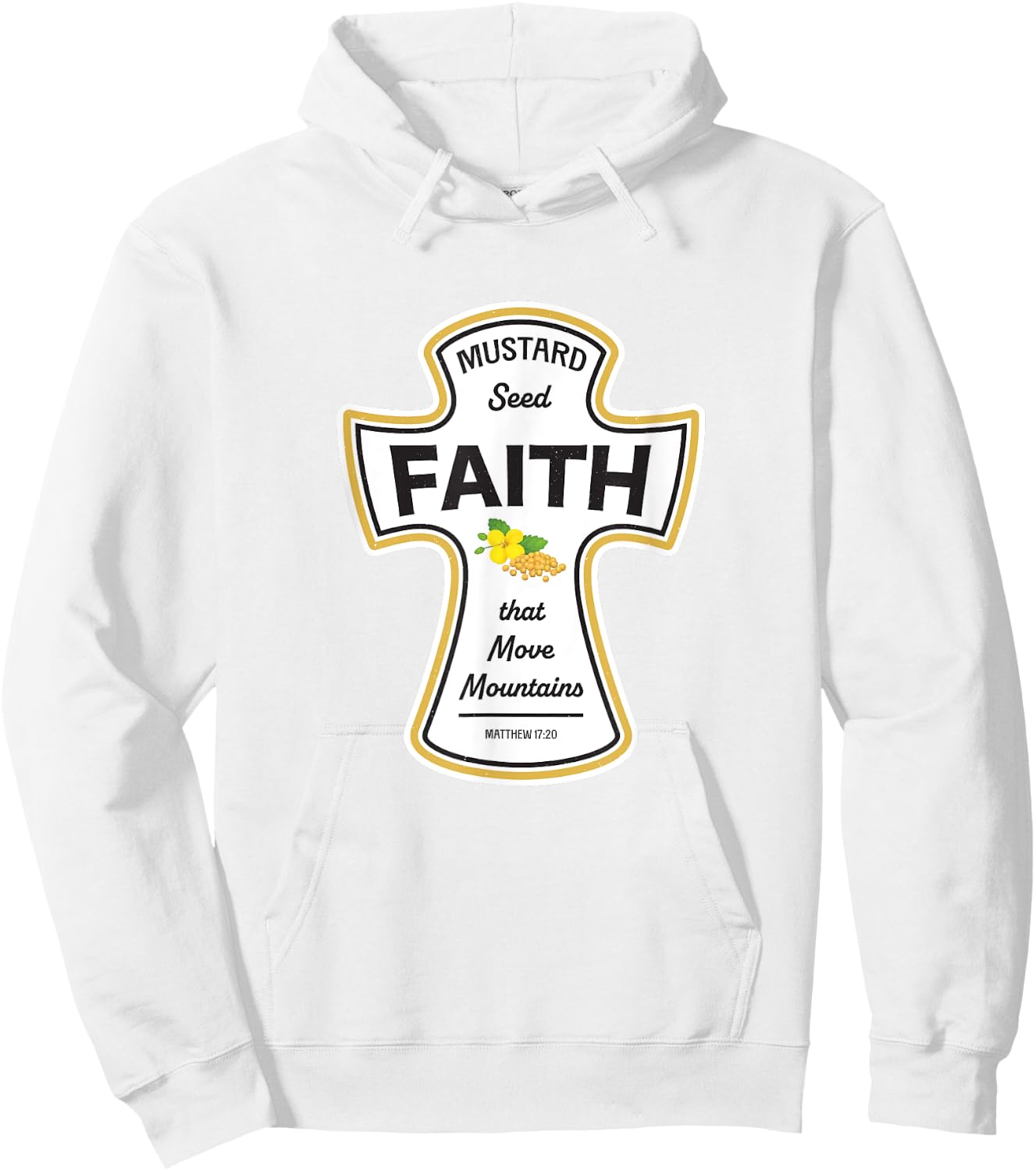Mustard Christian Shirt - Faith Seed of Mustard Jesus Bible Hoodie - Hoodie | White