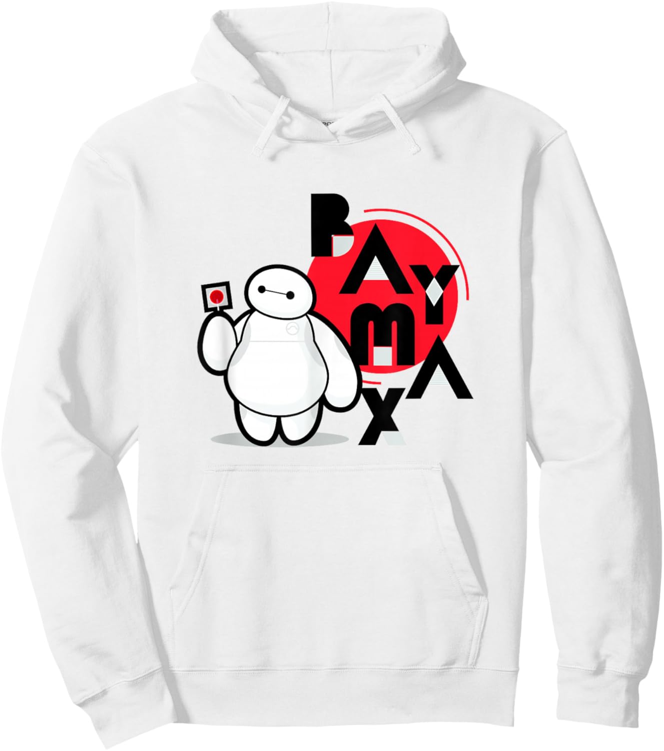 Disney Big Hero 6 Baymax With Lollipop Cute Chibi Shot Hoodie - Hoodie | White