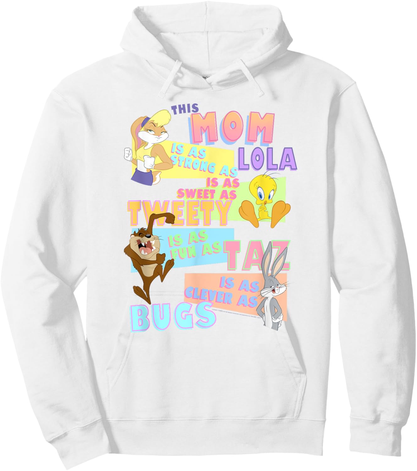 Looney Tunes Mother's Day Vintage Group Shot This Mom Is... Hoodie - Hoodie | White