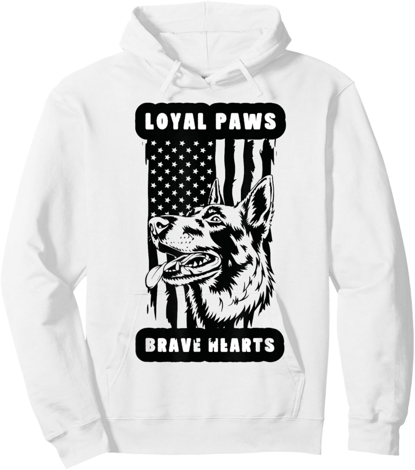 K9 Veteran Military Working Dog USA US Flag K9 Veterans Day Hoodie - Hoodie | White