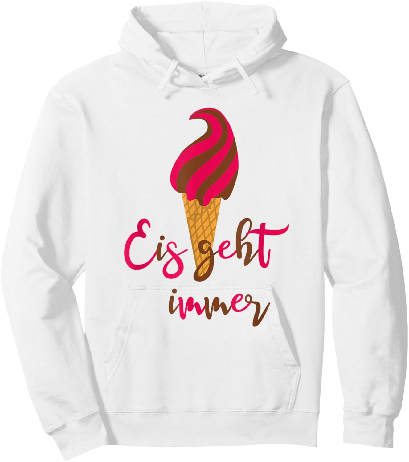 Ein Eis geht immer Softeis Fan Eistüte Eisliebe Eisliebhaber Hoodie - Hoodie | White