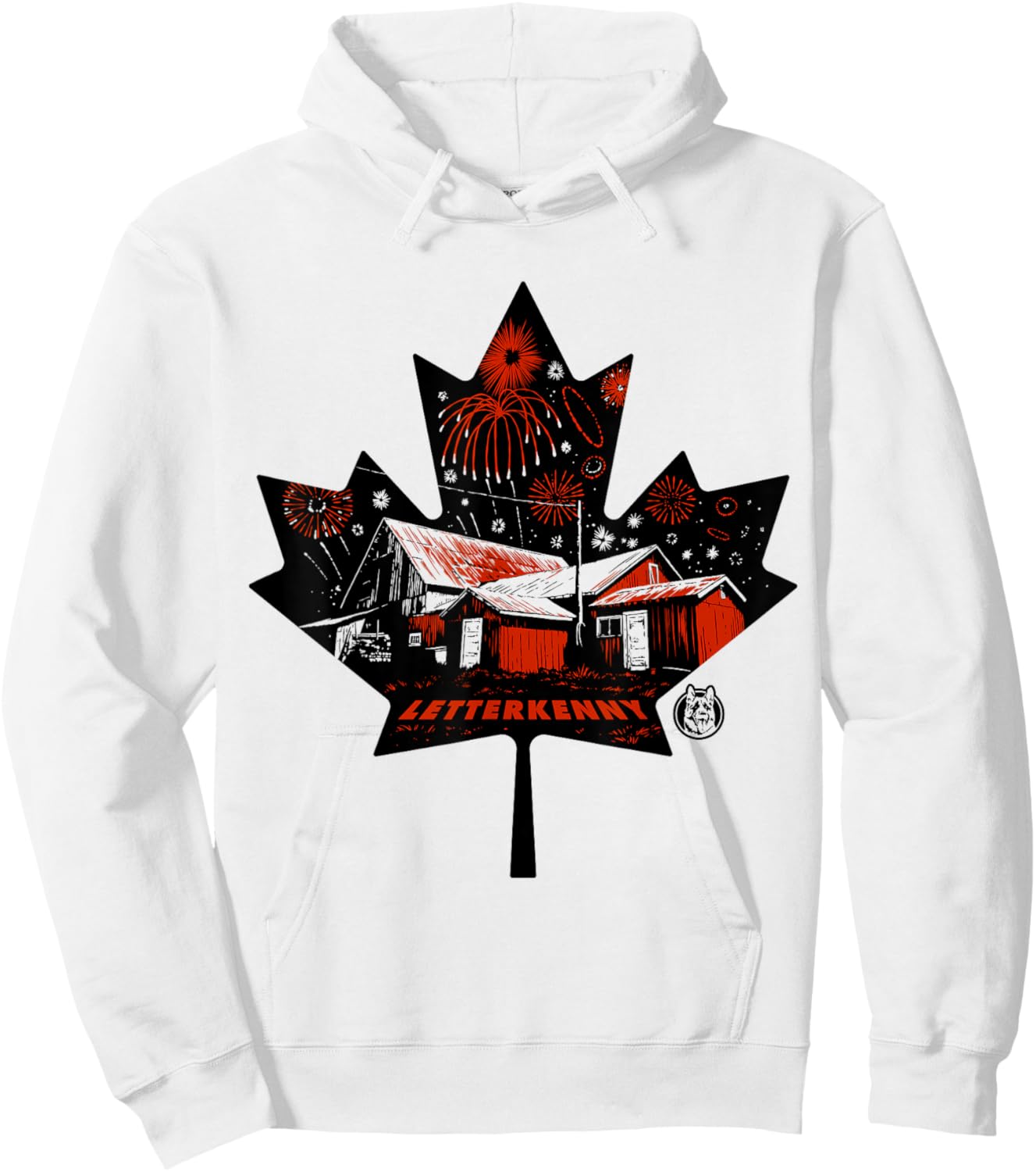 Letterkenny Fireworks Canada Hoodie - Hoodie | White