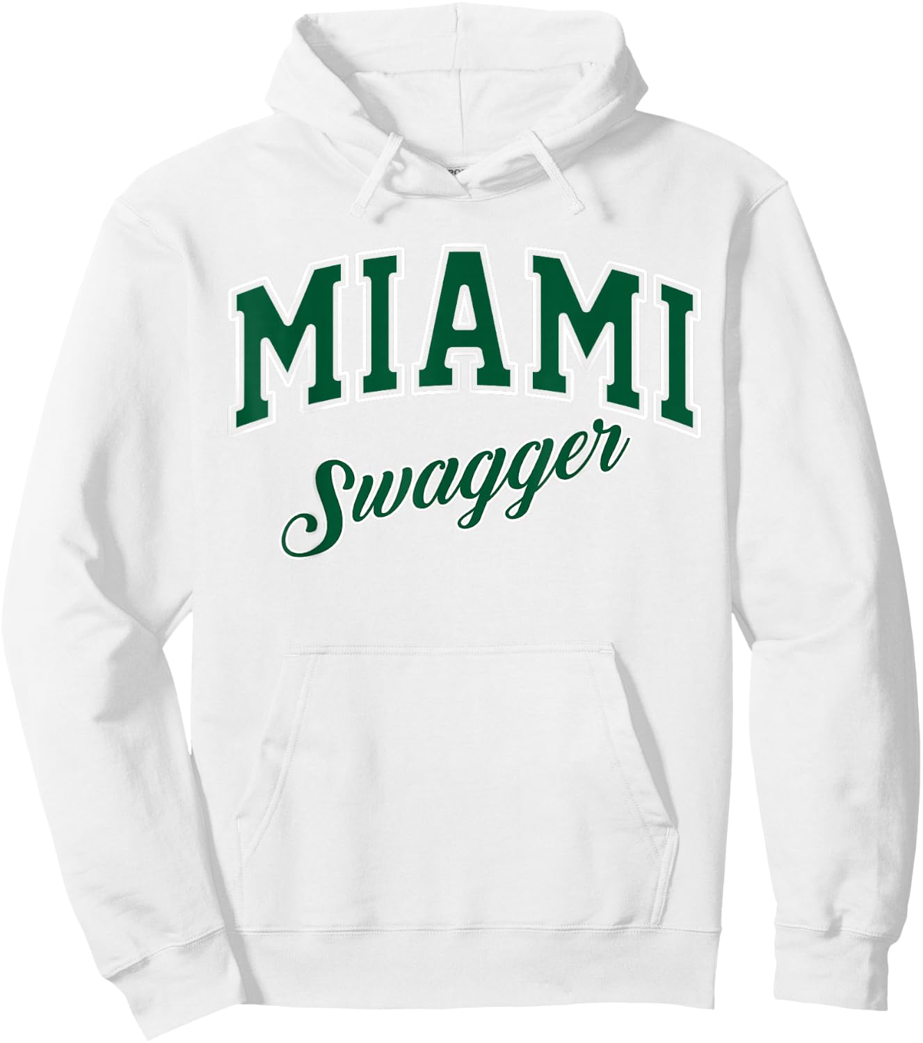 Miami Swagger Streetwear Edgy Bold Brash Miami Look Hoodie - Hoodie | White
