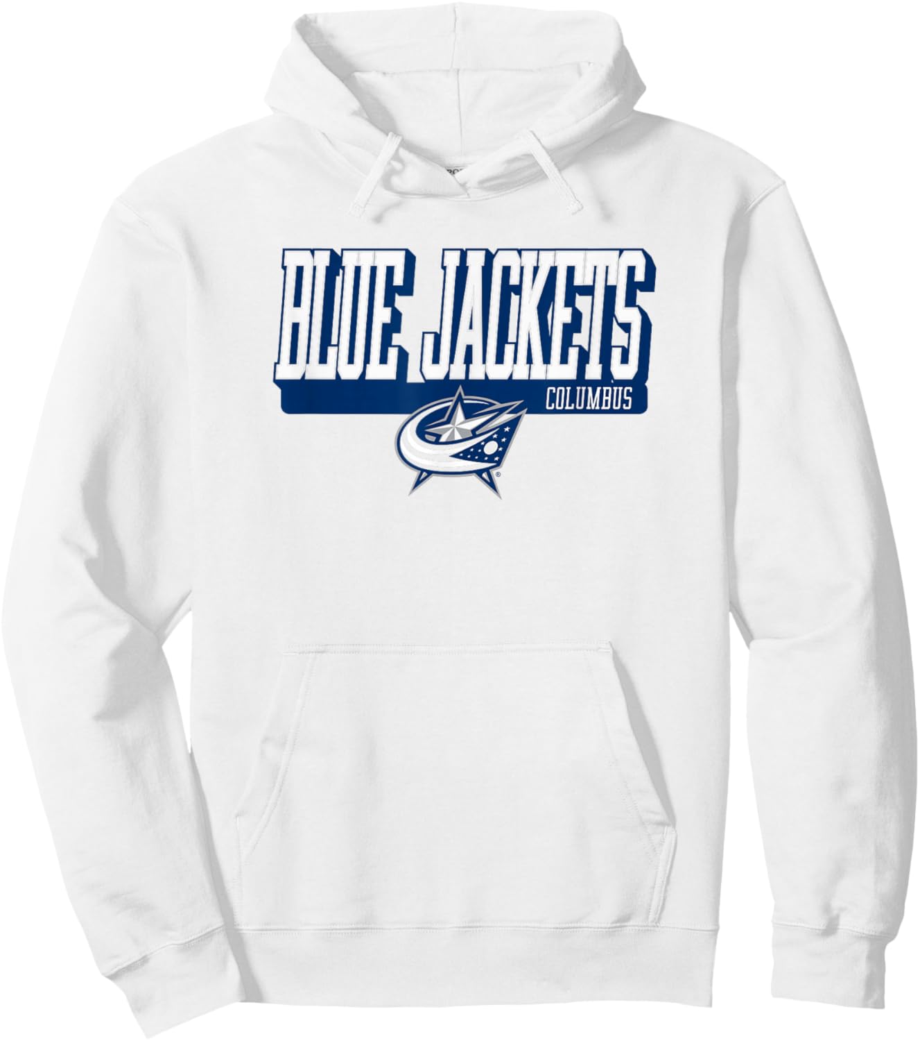Columbus Blue Jackets Faceoff Red Officially Licensed Hoodie - Hoodie | White