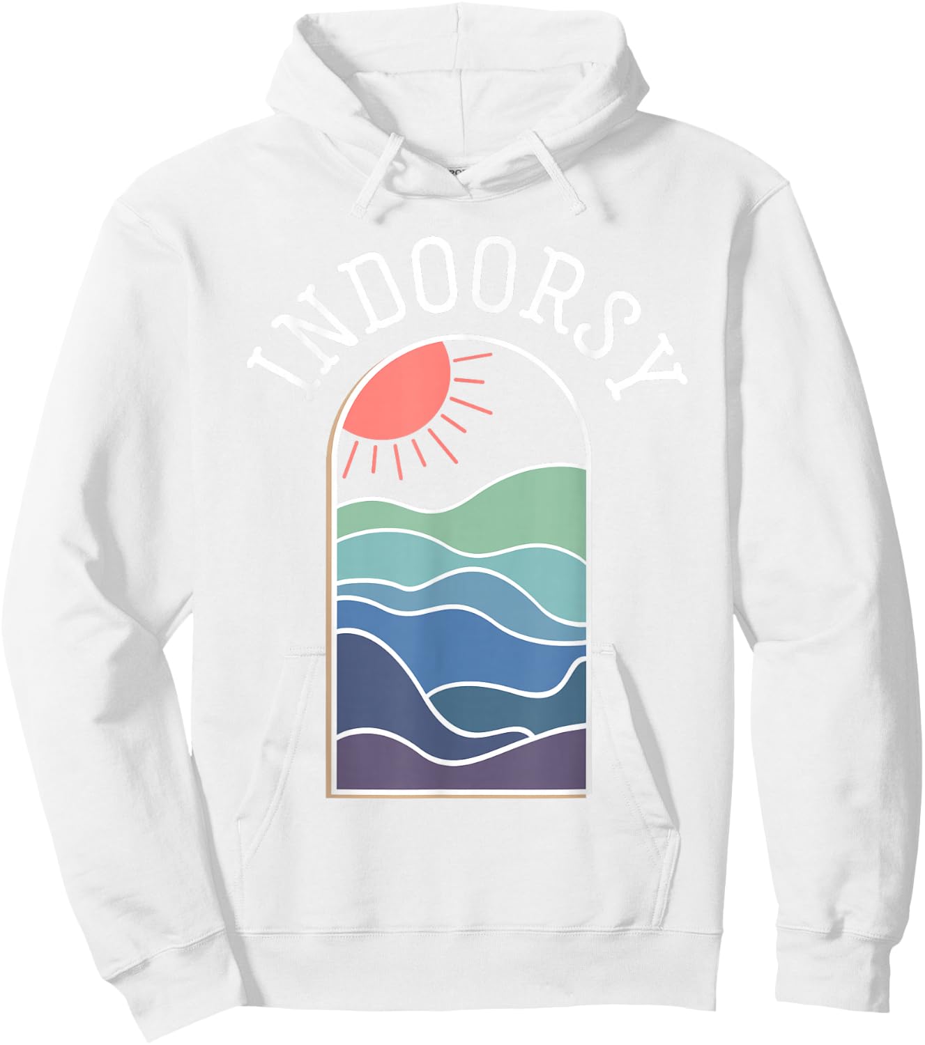 Indoorsy Shirt Women, Ironic, Indoorsy Outdoorsy Hoodie - Hoodie | White