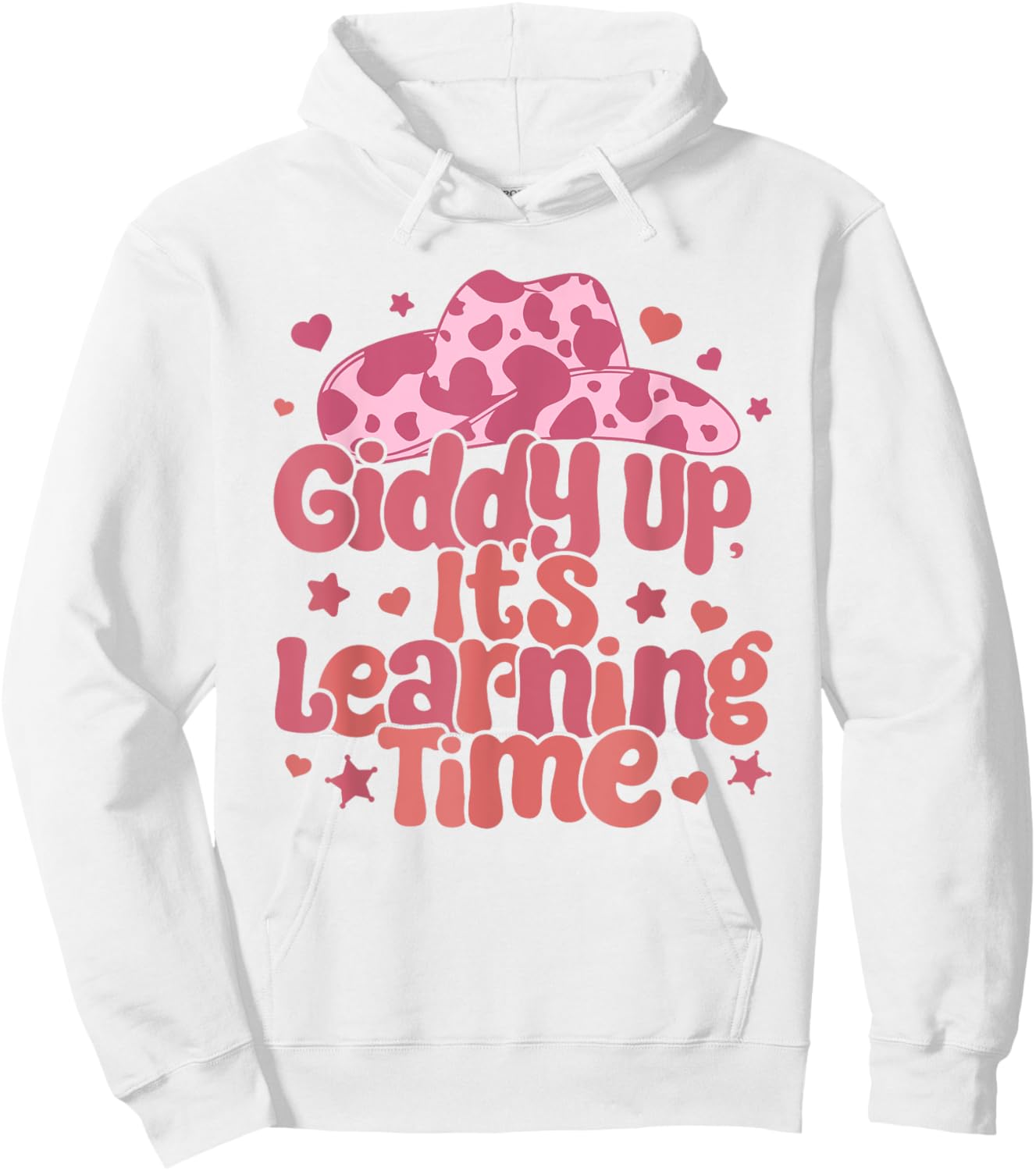 Western Teacher Texas Retro Kindergarten Pre K Pre School Hoodie - Hoodie | White