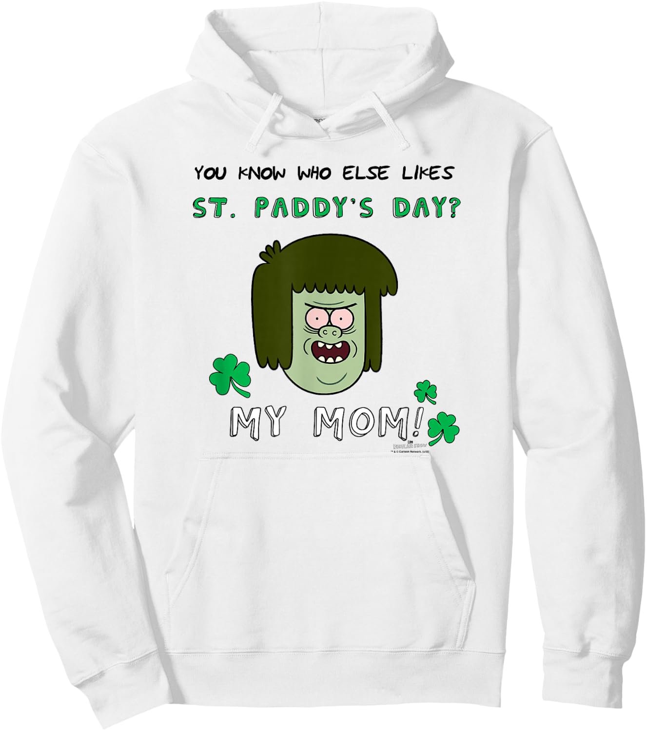 Regular Show Muscle Man My Mom Hoodie - Hoodie | White
