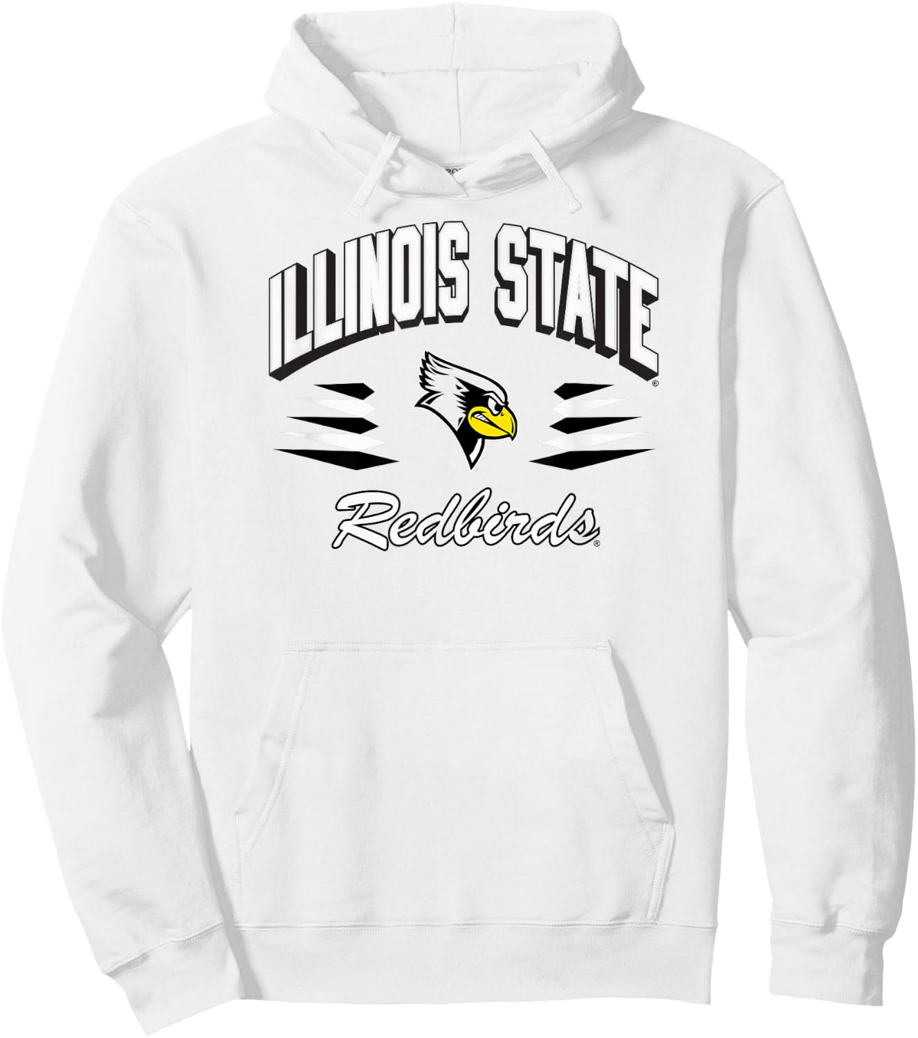 Illinois State Redbirds Retro Diamond Red Hoodie - Hoodie | White