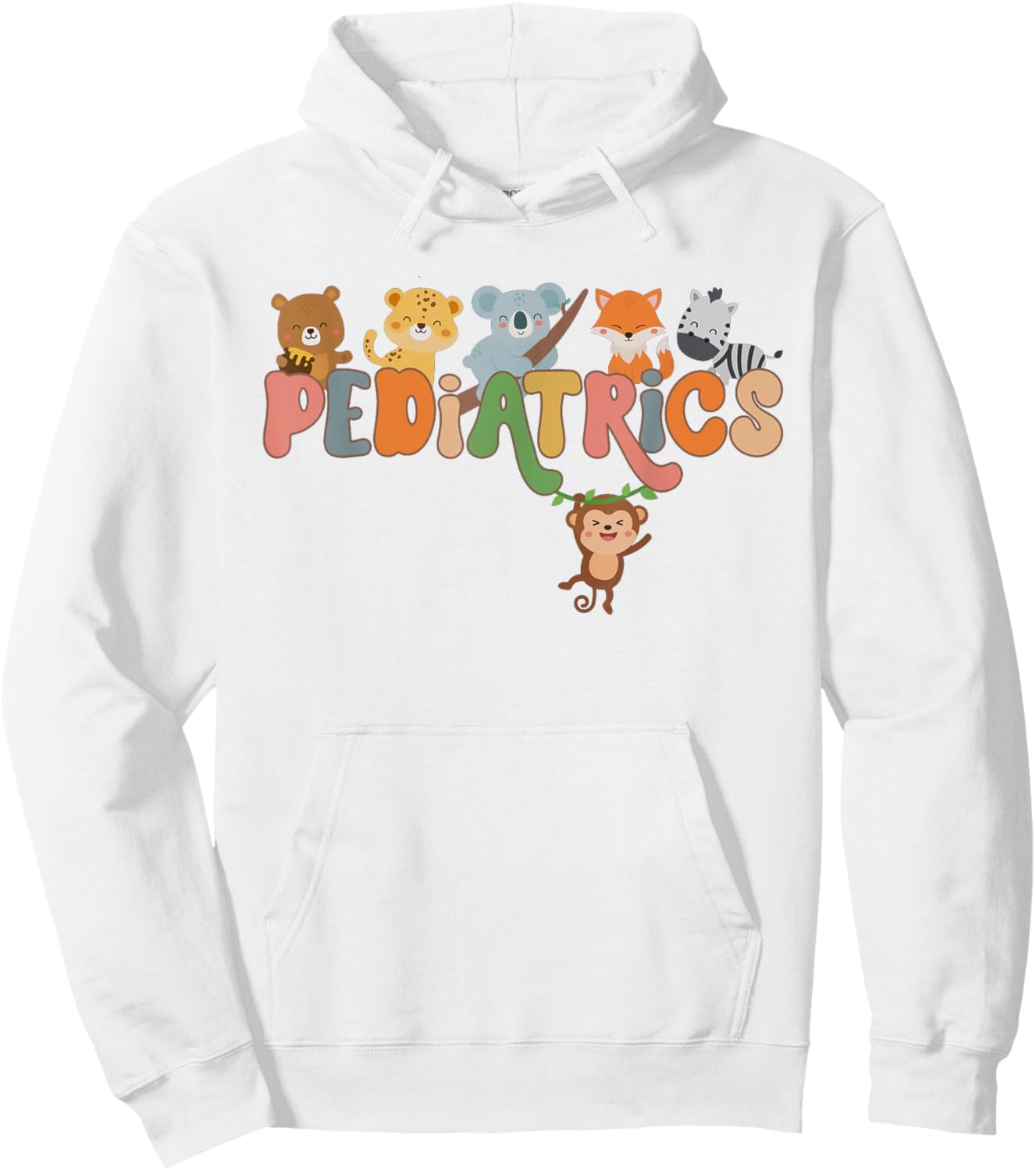 Pediatric Nurse Animals Peds Nurse Crew School Nurse Week Hoodie - Hoodie | White