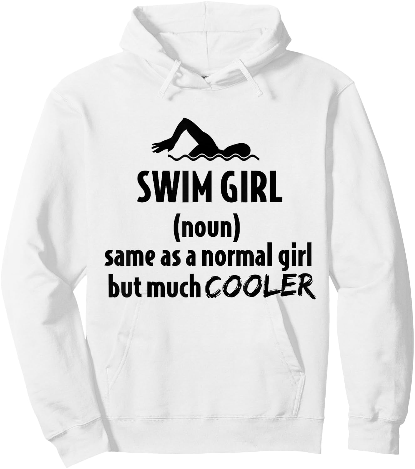 Swim Girl Female Swimming Girl Hoodie - Hoodie | White