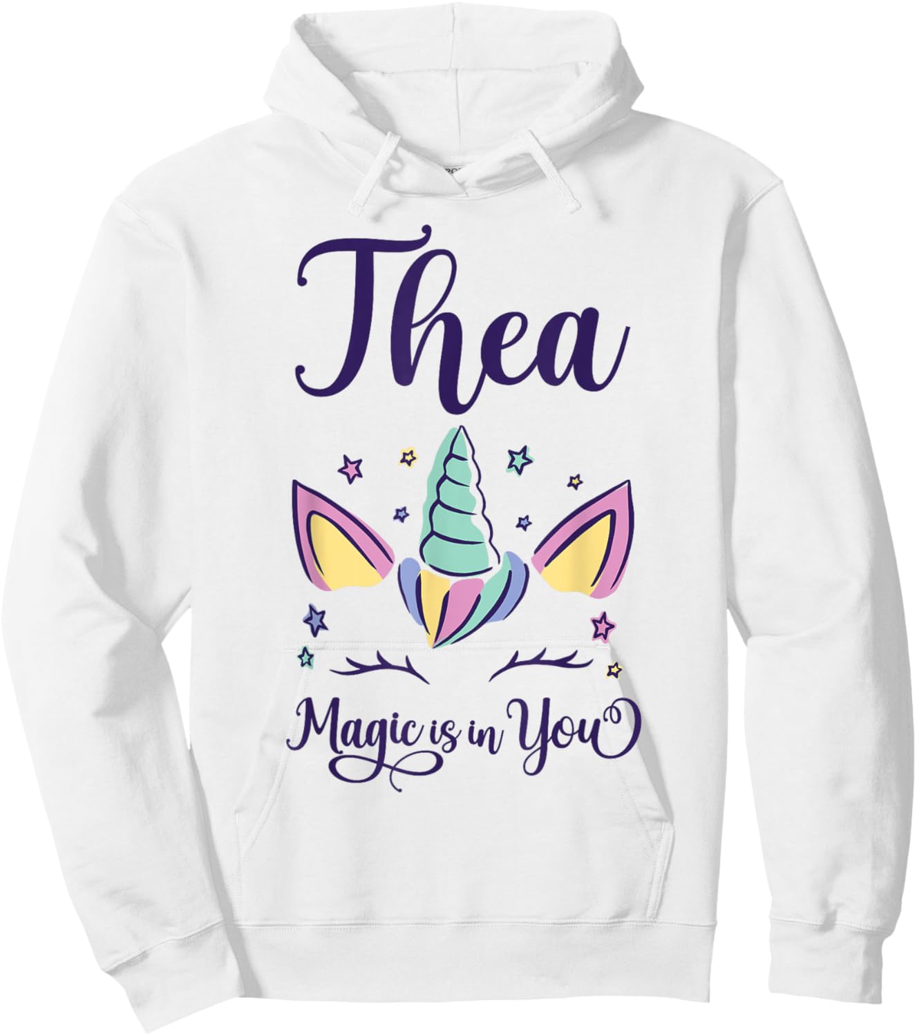 First Name Thea Personalized I Love Thea Hoodie - Hoodie | White