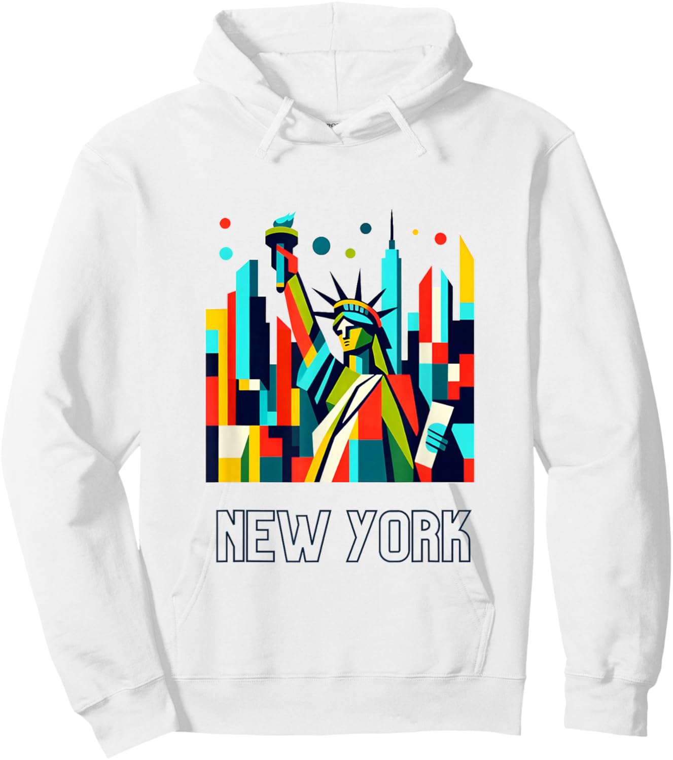 New York City Skylines NYC Freiheitsstatue Souvenir Hoodie - Hoodie | White