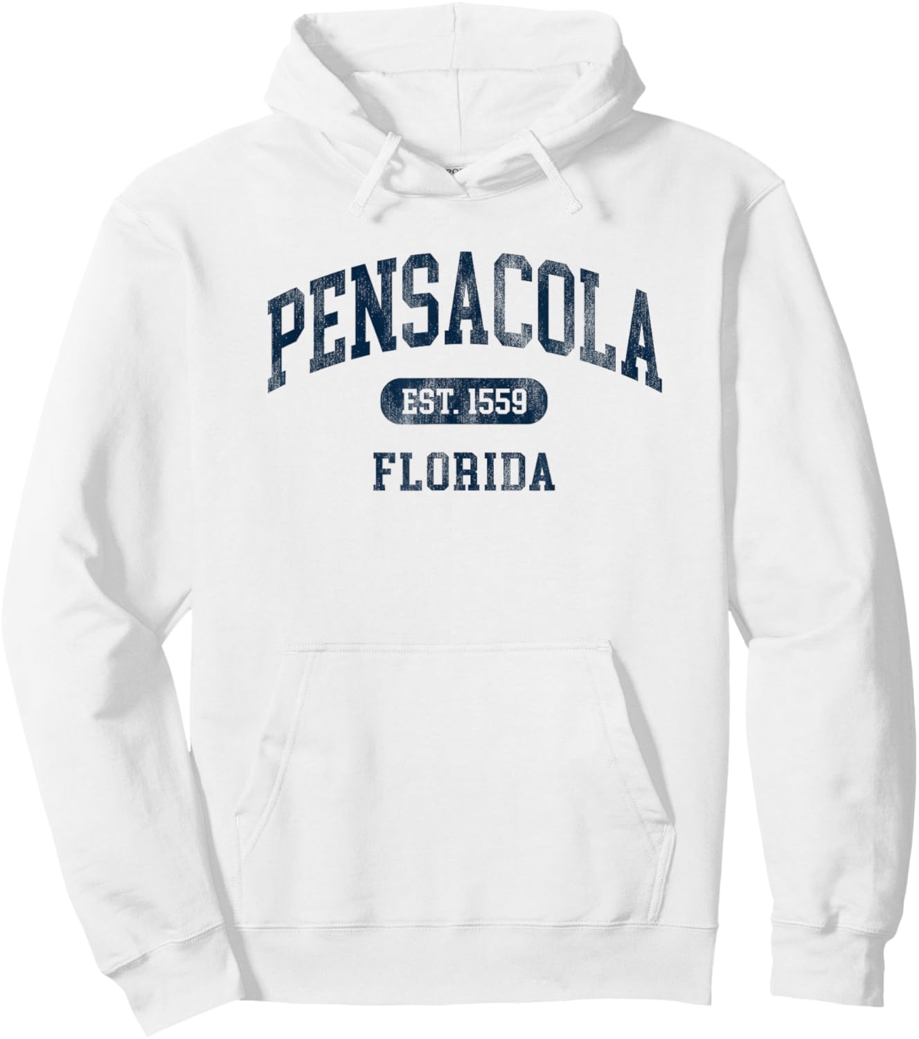 Vintage Pensacola FL Est 1559 Retro Preppy Throwback Hoodie - Hoodie | White